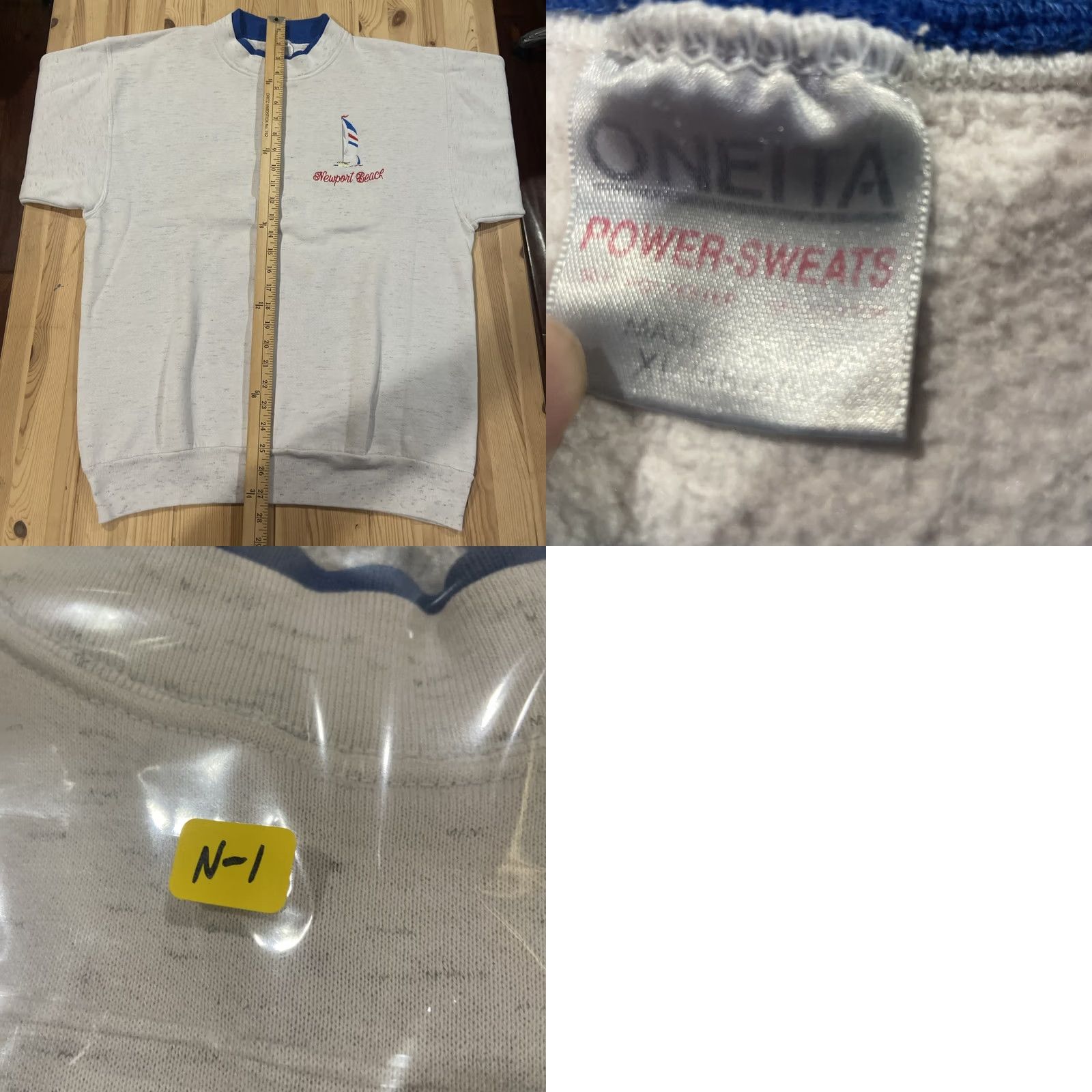 Vintage VINTAGE Oneita Sweatshirt Sweatshirt White XL Relaxed Fit 80s Graphic Print Cat Dog Christmas Animals Crew Neck Pullover Women Size XL / US 12-14 / IT 48-50 - 8 Thumbnail