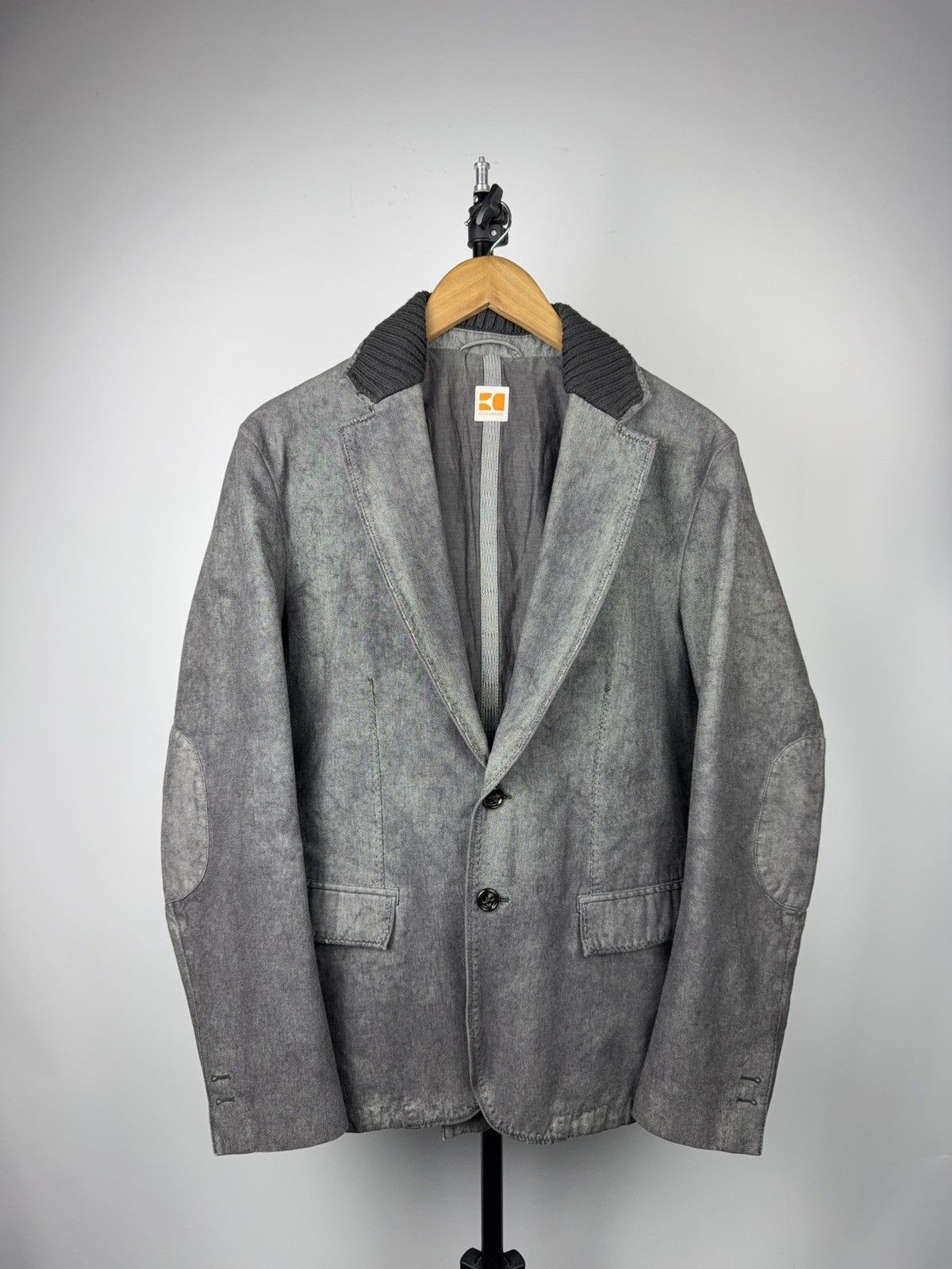 Hugo Boss 00s Luxury Boss Orange Washed Grey Casual Tailored Blazer M Size 38R - 1 Thumbnail