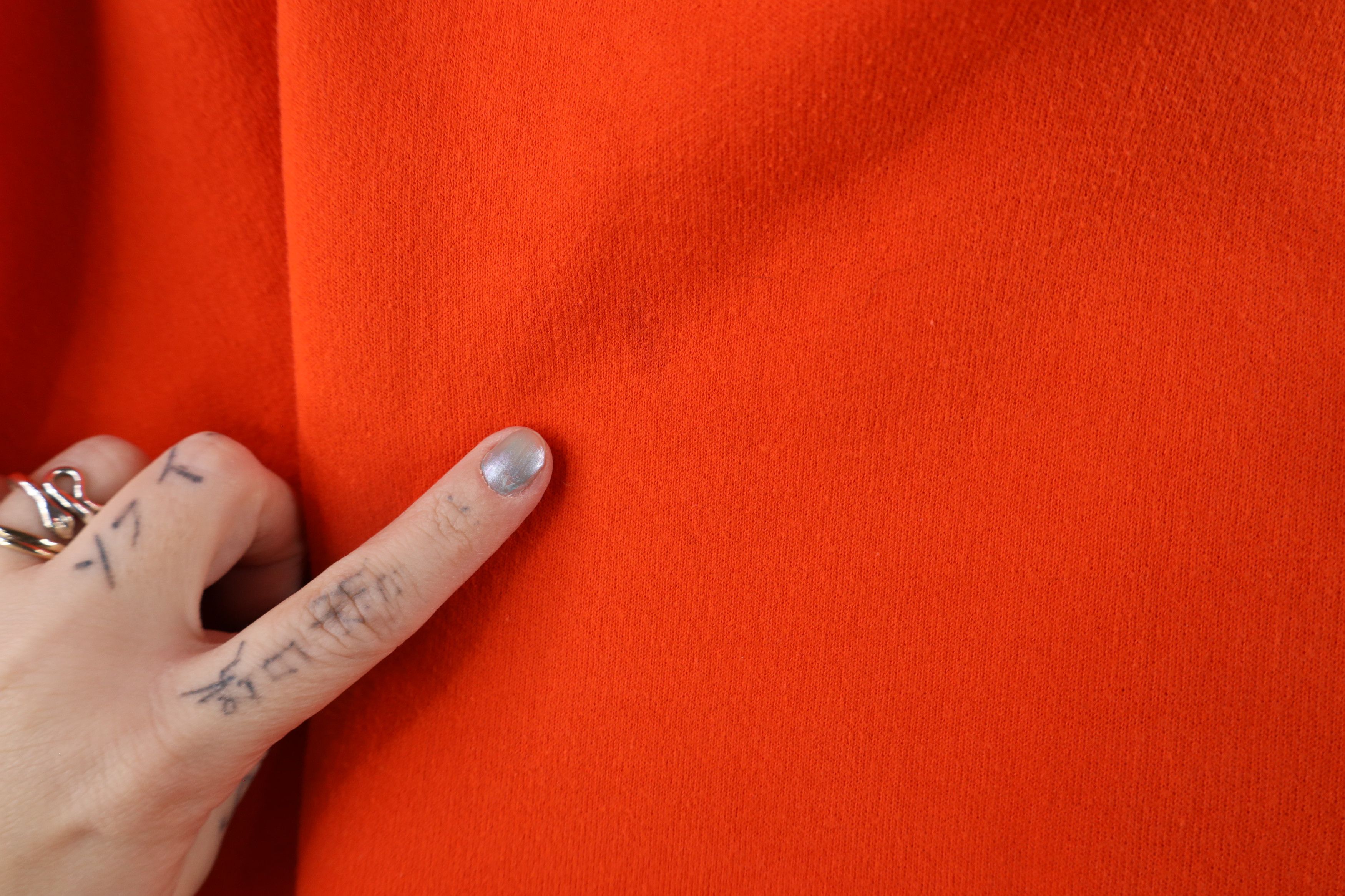 Vintage Vintage 90s Streetwear Blank Heavyweight Hoodie Orange Size US L / EU 52-54 / 3 - 4 Thumbnail