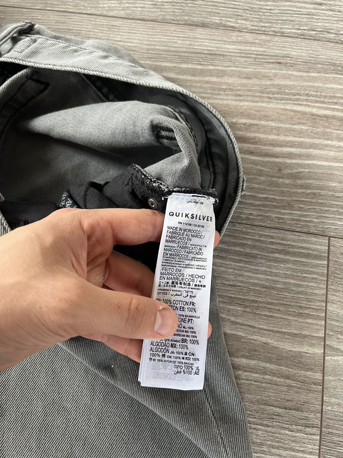 Quiksilver Archival Sk8 Quicksilver Opium Gray Baggy Jeans Shorts Size US 40 / EU 56 - 17 Thumbnail