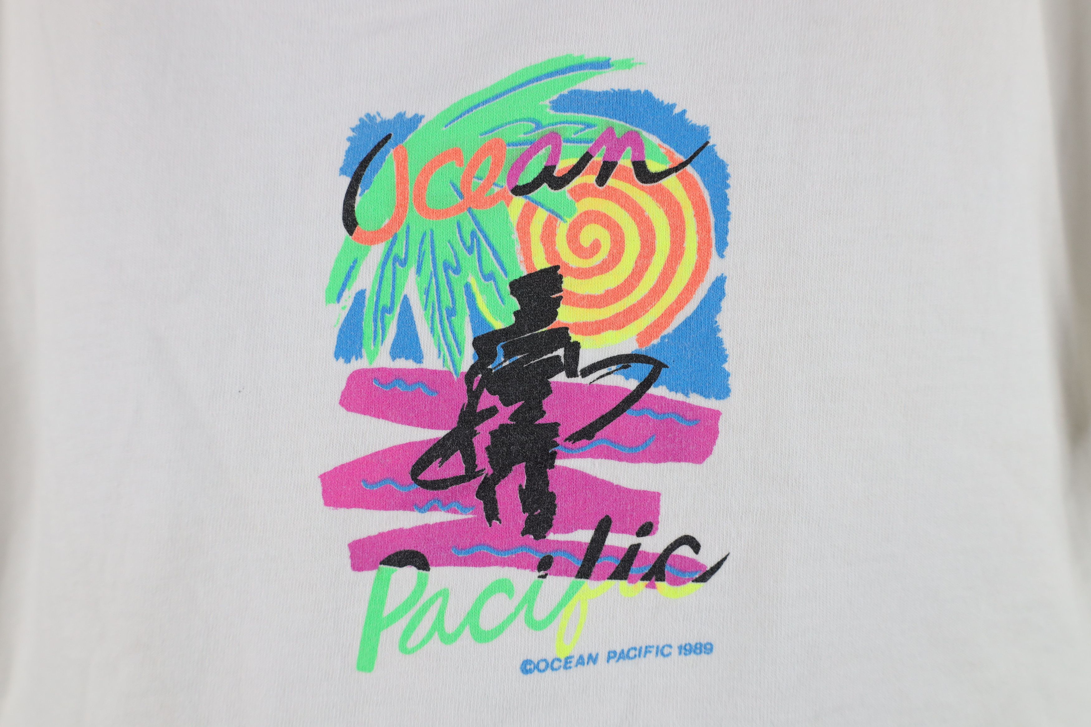 Ocean Pacific Vintage 80s Ocean Pacific Surfing Short Sleeve T-Shirt USA Size ONE SIZE - 4 Thumbnail