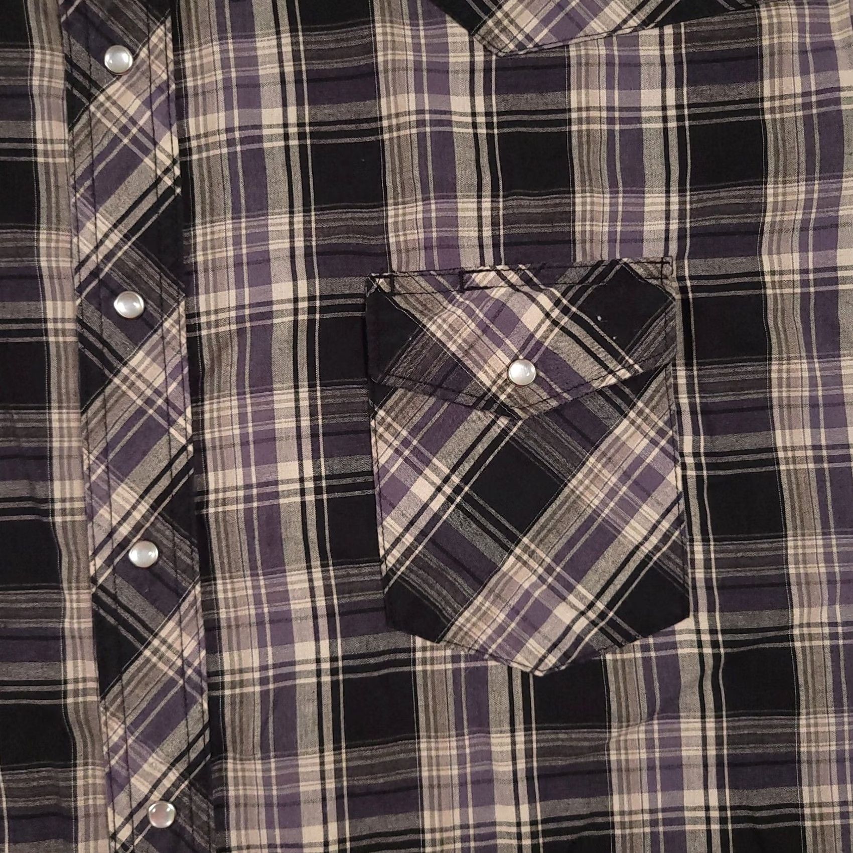 Wrangler Wrangler Western Shirt - Mens Big Tall Plaid Workwear Cotton Long Sleeve Size US XXL / EU 58 / 5 - 4 Thumbnail