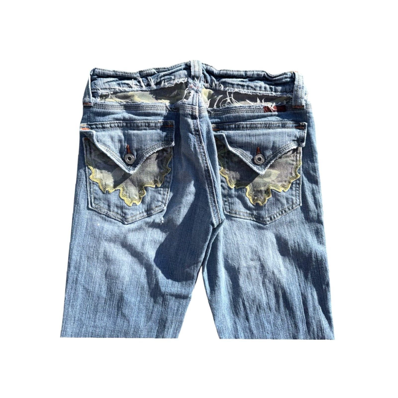 Miss Me VINTAGE Miss Me Jeans Women's Bootcut Flare Pockets Embroidered Size 28 Blue Size 28" / US 6 / IT 42 - 3 Thumbnail