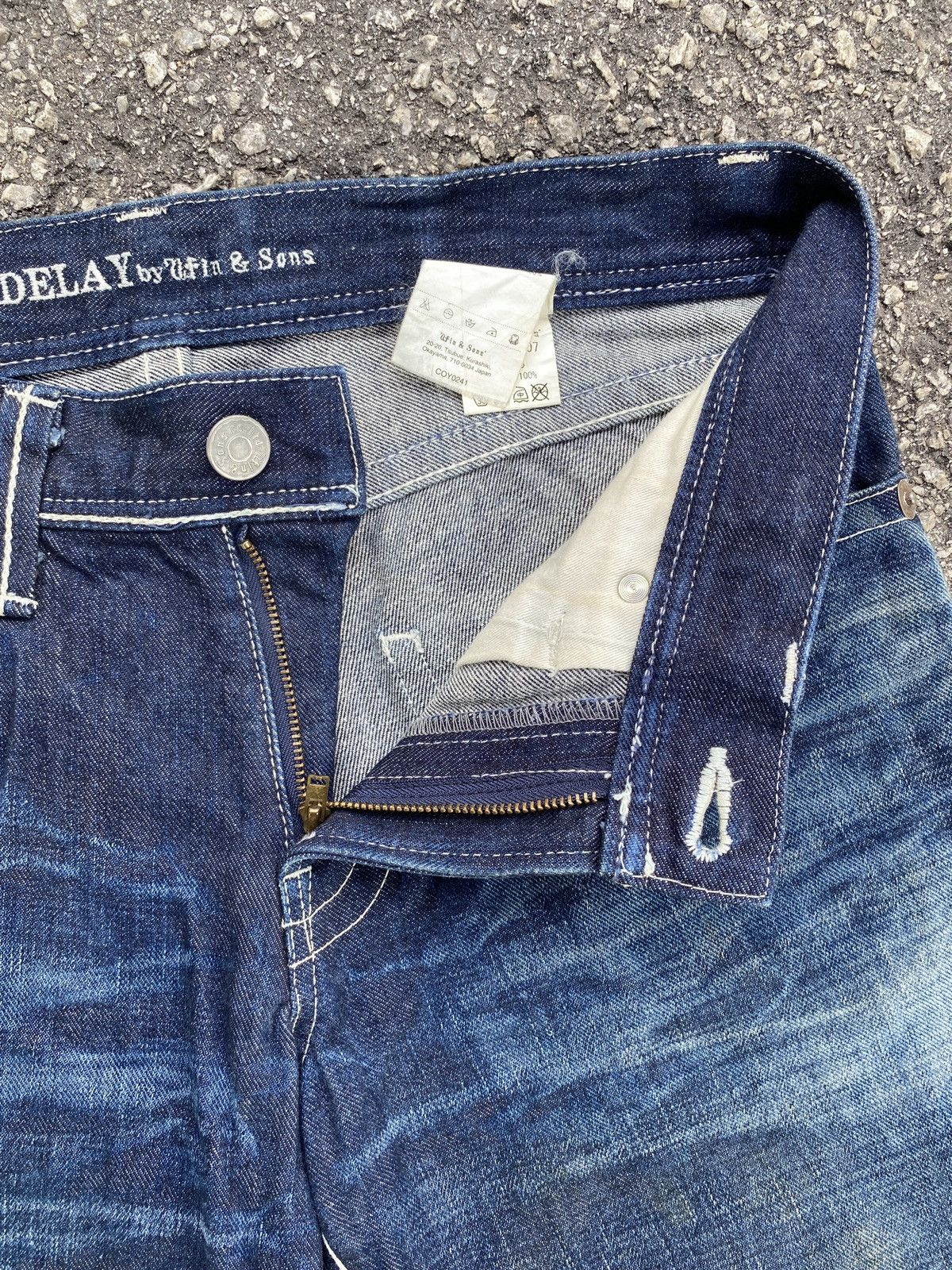 If Six Was Nine × Japanese Brand × Tornado Mart Delay By Ufin & Sons Blue Washed Flare Denim Size US 32 / EU 48 - 16 Thumbnail