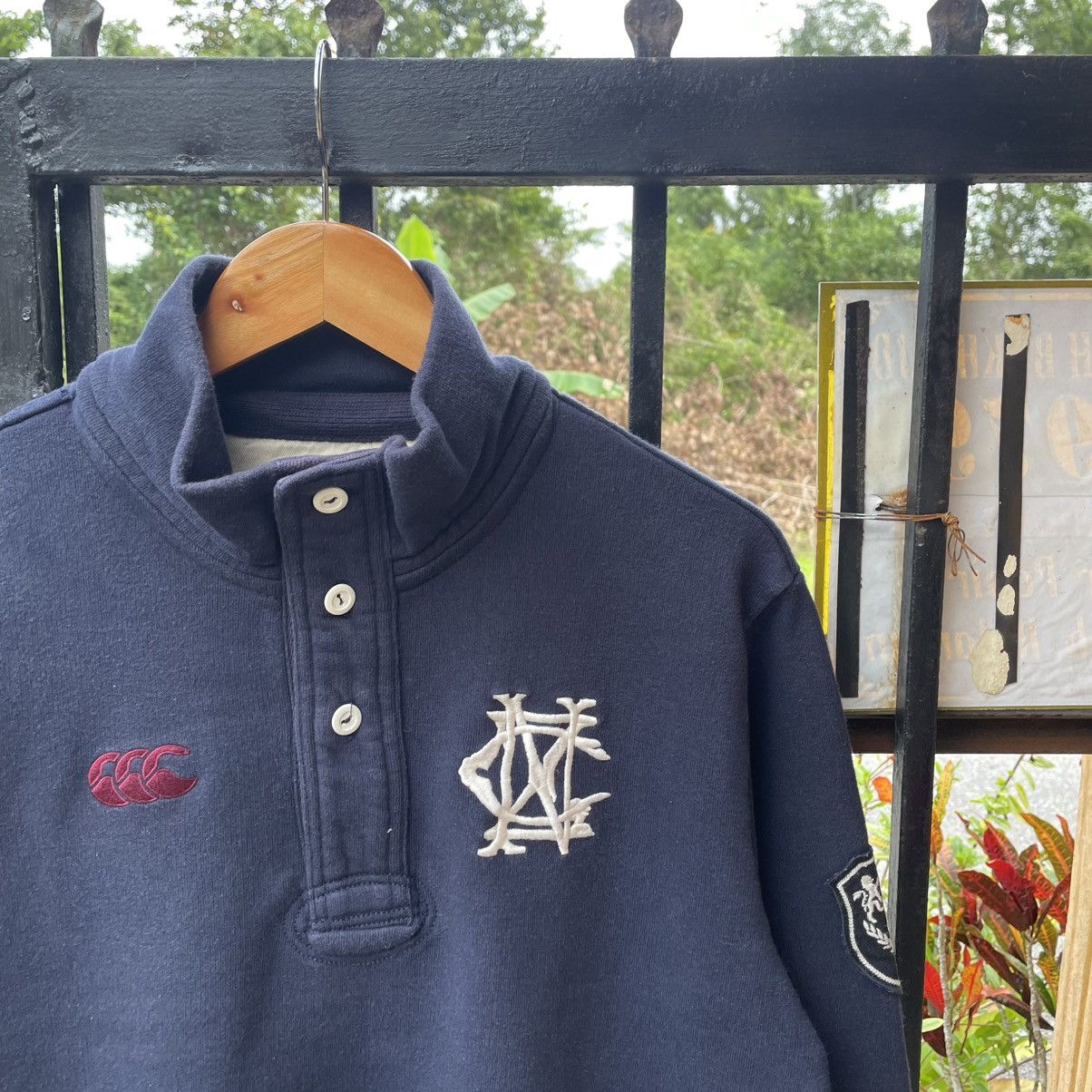 Canterbury of New Zealand 🔥Vintage Canterbury Logo Half Buttons Rugby Sweatshirts Size US S / EU 44-46 / 1 - 6 Thumbnail