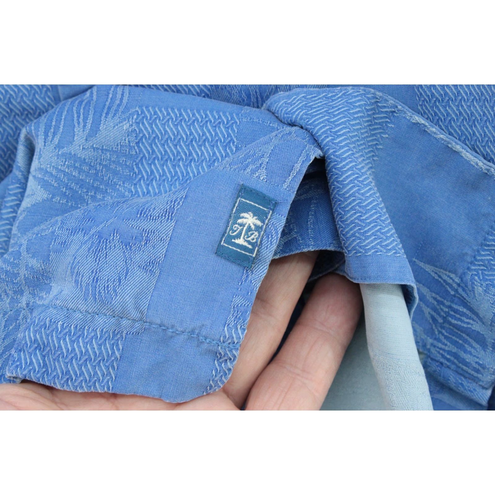Tommy Bahama Tommy Bahama Jacquard Shirt Men's XXL Blue Silk Hawaiian Vacation Chambray Size US XXL / EU 58 / 5 - 3 Thumbnail