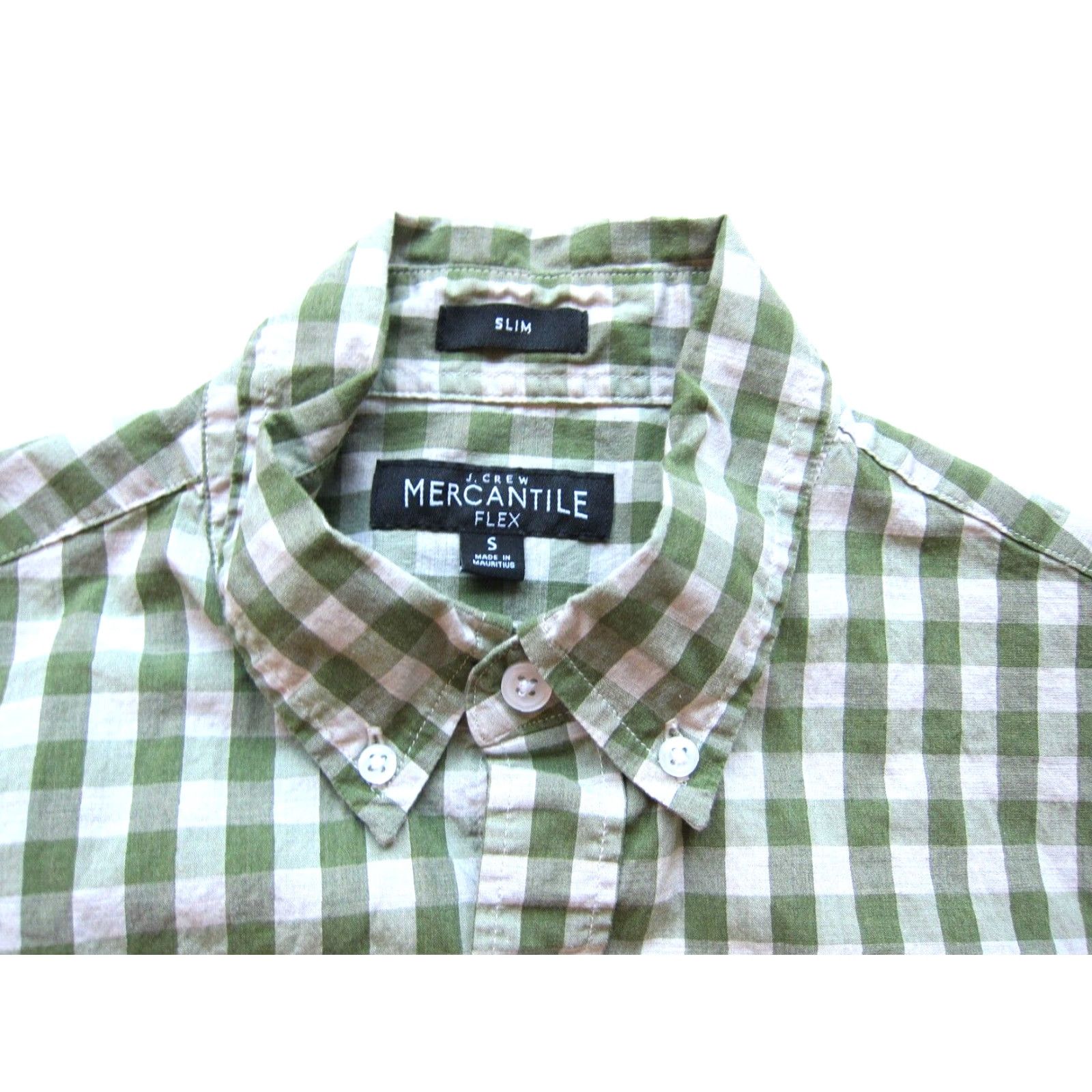 J.Crew J.Crew Mercantile Flex Green Plaid Button Up Cotton Long Sleeve Slim Shirt Men S Size US S / EU 44-46 / 1 - 4 Thumbnail