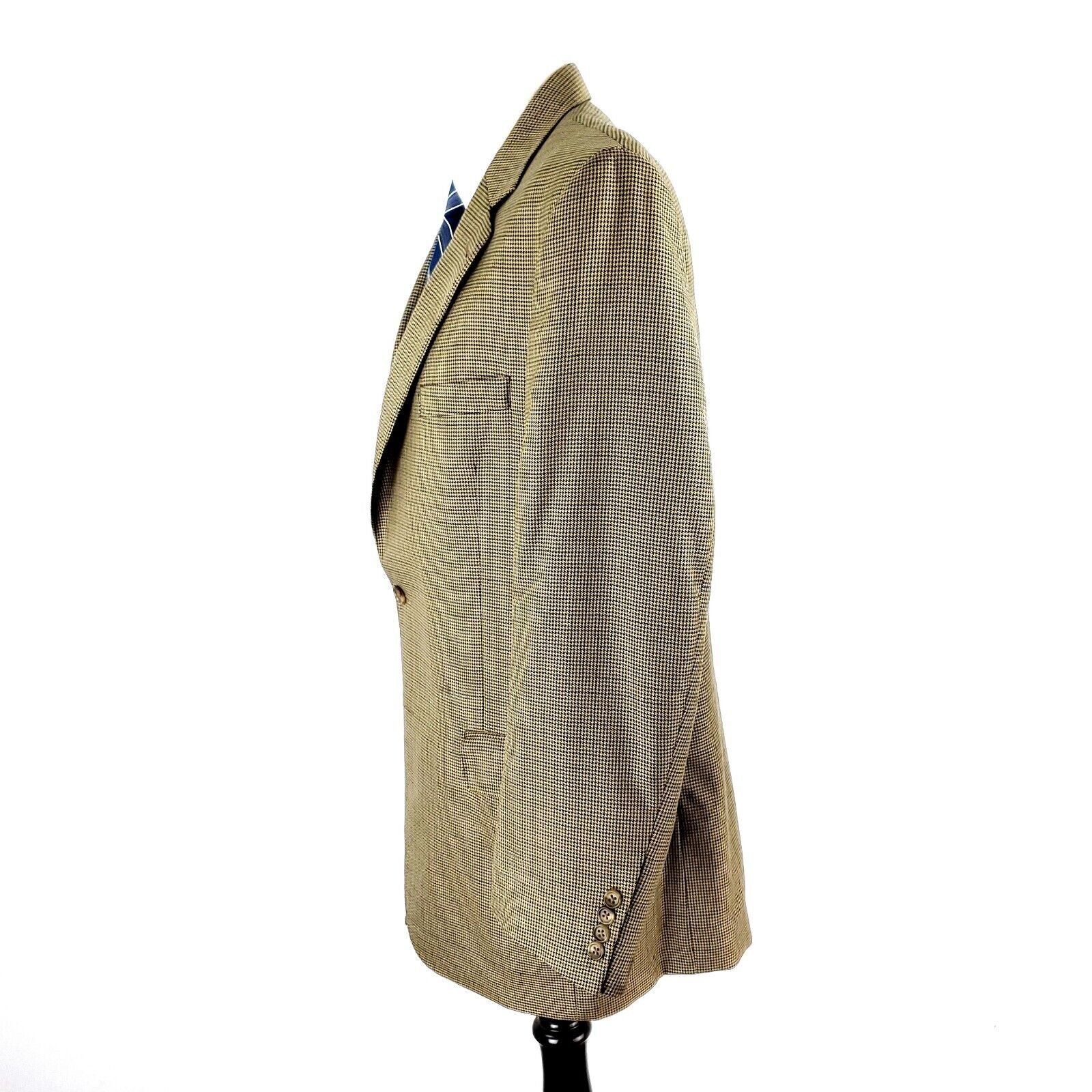 Jos. A. Bank Jos A Bank Signature Gold Wool Silk 2 Button Sport Coat 42L Size 42L - 4 Thumbnail