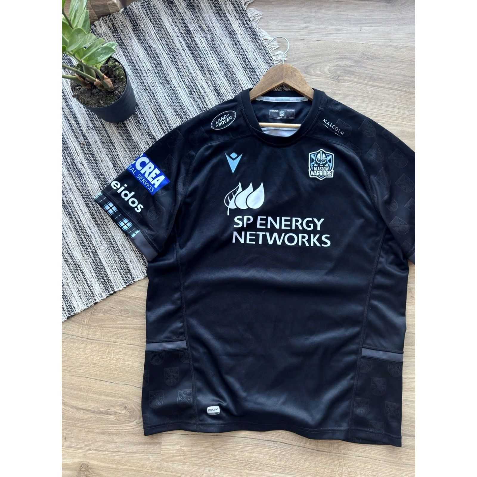 Macron VINTAGE Glasgow Warriors Rugby Home Shirt 2022/2023 Macron Jersey Black XL Mens Shirt Size US XL / EU 56 / 4 - 3 Thumbnail