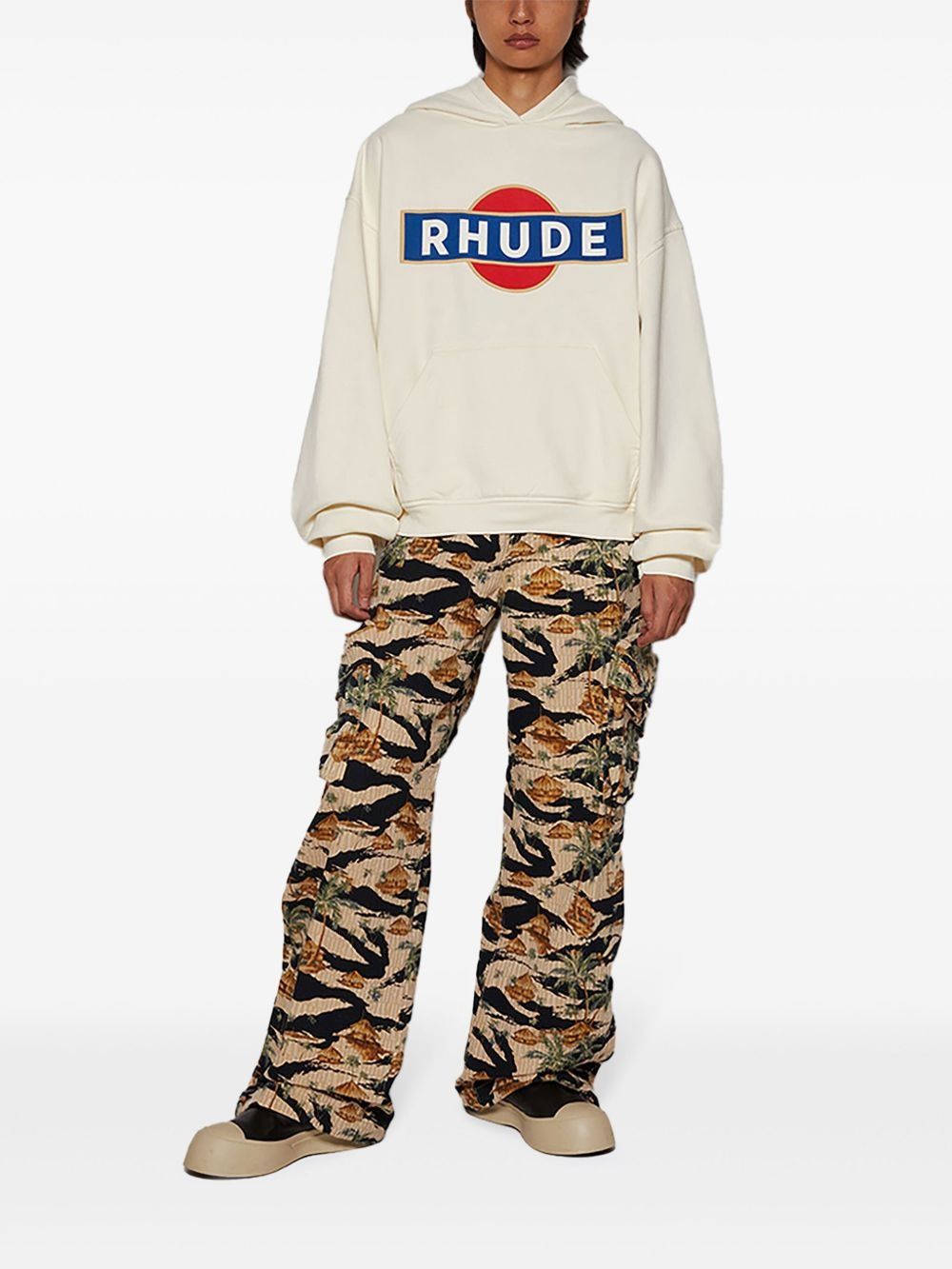 Amiri o1s1wg110825 Repeat Palm Baggy Cargo Pants in Multicolor Size US 34 / EU 50 - 2 Thumbnail