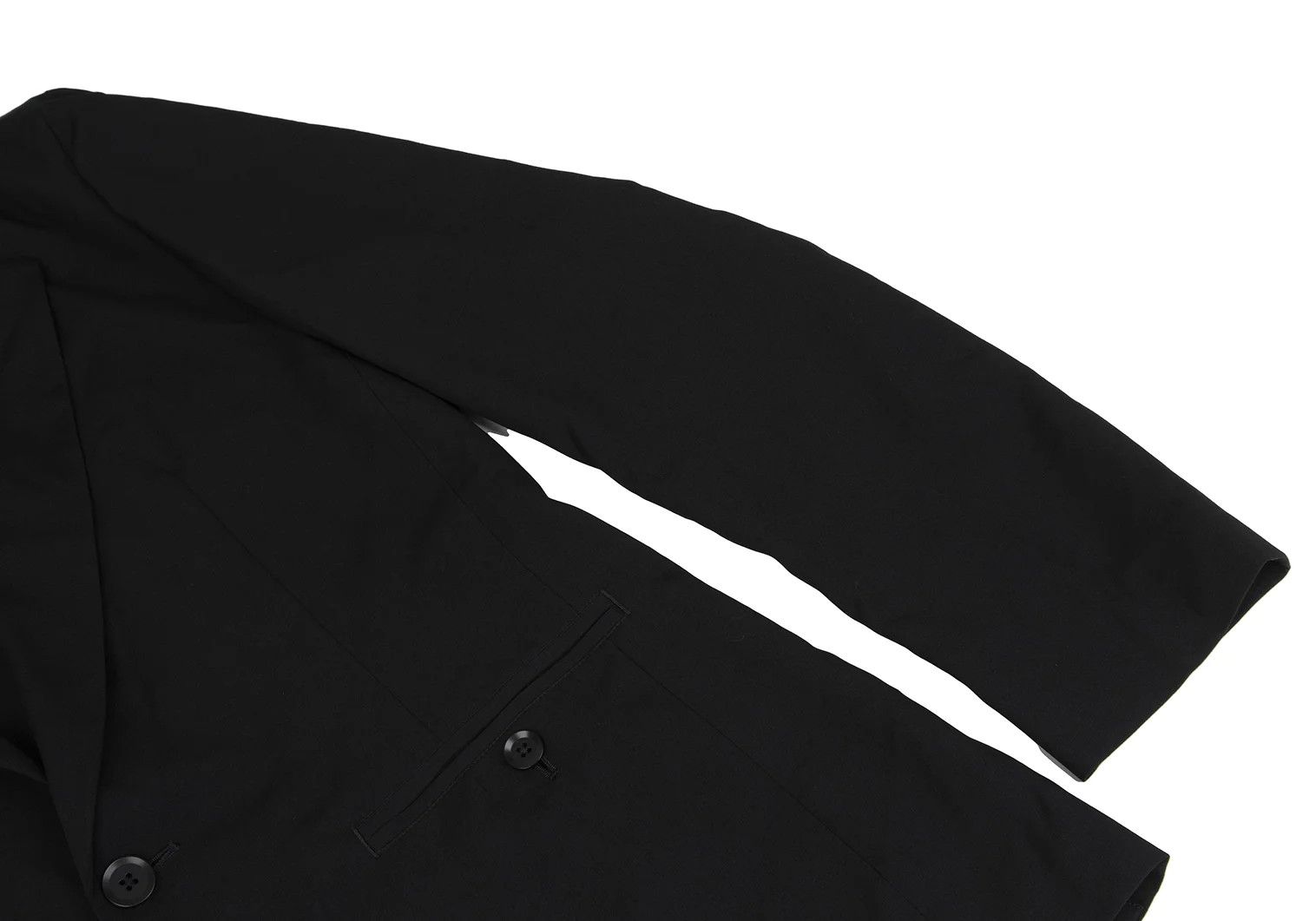 Yohji Yamamoto Asymmetrical Wool Cape Jacket in Black Size 3 Size US L / EU 52-54 / 3 - 5 Thumbnail