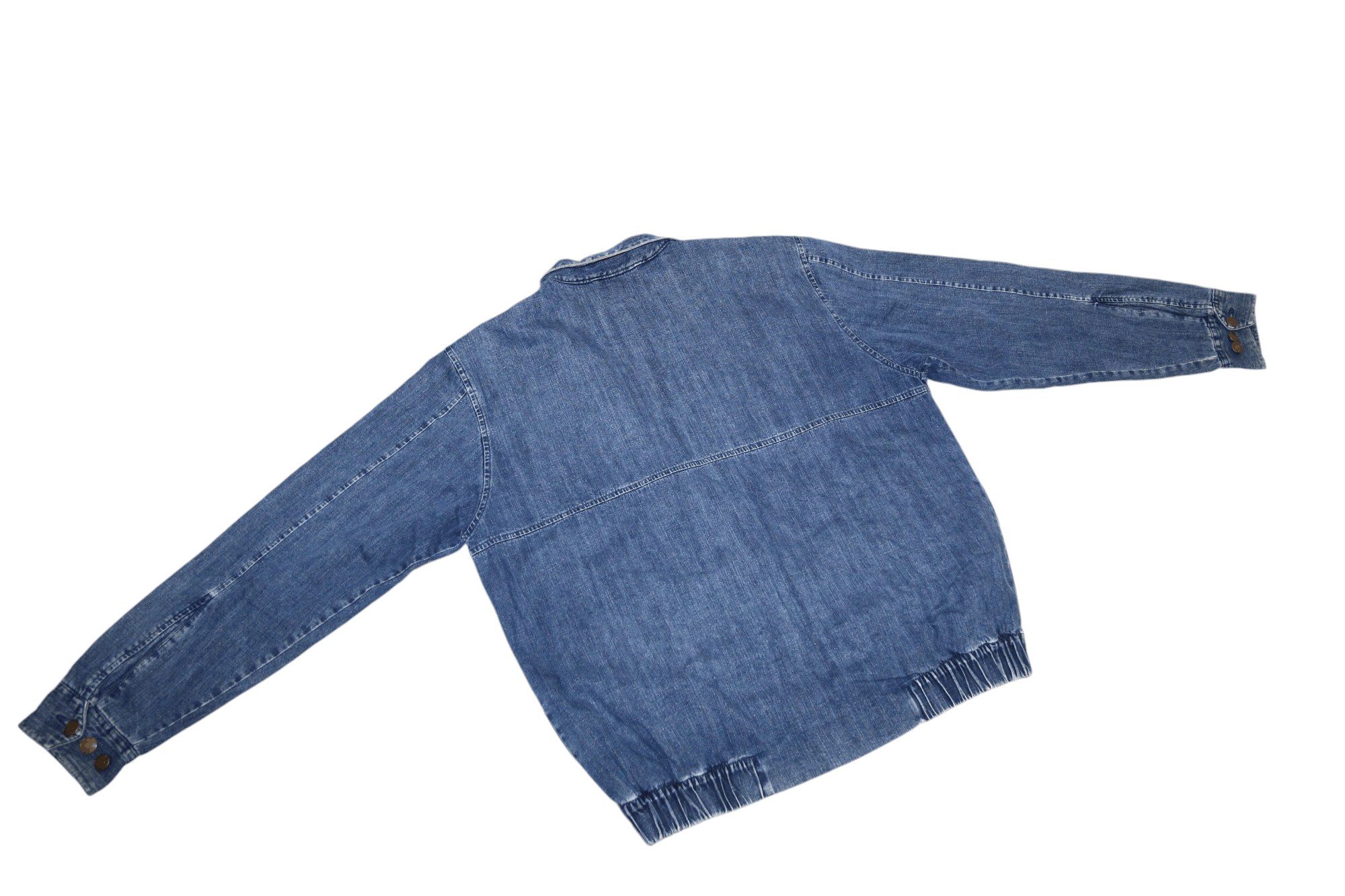 Orvis Vtg 90's ORVIS workers blue wash denim baggy bomber jacket Size US M / EU 48-50 / 2 - 12 Thumbnail