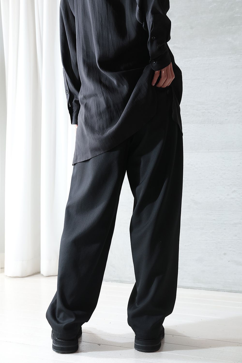 Yohji Yamamoto Yohji Yamamoto Pour Homme W/Gabardine Standard String Pants Size US 32 / EU 48 - 4 Thumbnail