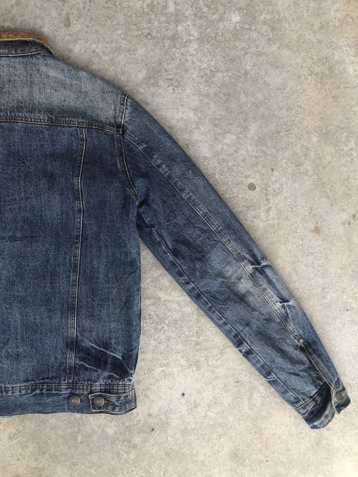 Japanese Brand Blanket Lined Green Denim Jacket Distressed Size US M / EU 48-50 / 2 - 12 Thumbnail