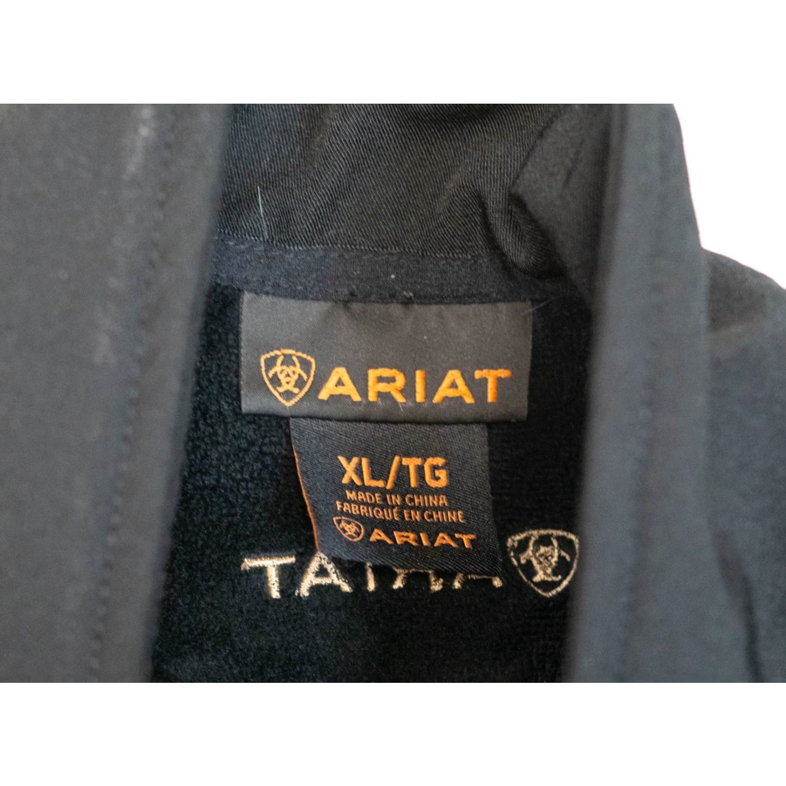 Ariat Ariat Vest Men's XL Black Fleece Lined Full Zip Up Jacket Mock Neck Logo Windbreaker ANSI? Size US XL / EU 56 / 4 - 3 Thumbnail
