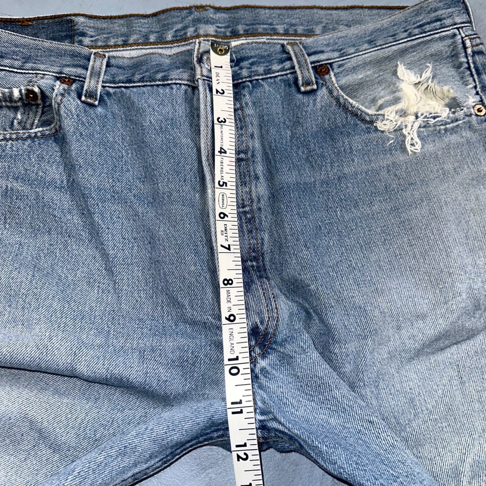 Levi's VINTAGE Levi's 501 Jeans 90s Straight Light Wash 36x29 Mens Blue Denim Cotton Regular 36 501 Series Size US 36 / EU 52 - 7 Thumbnail