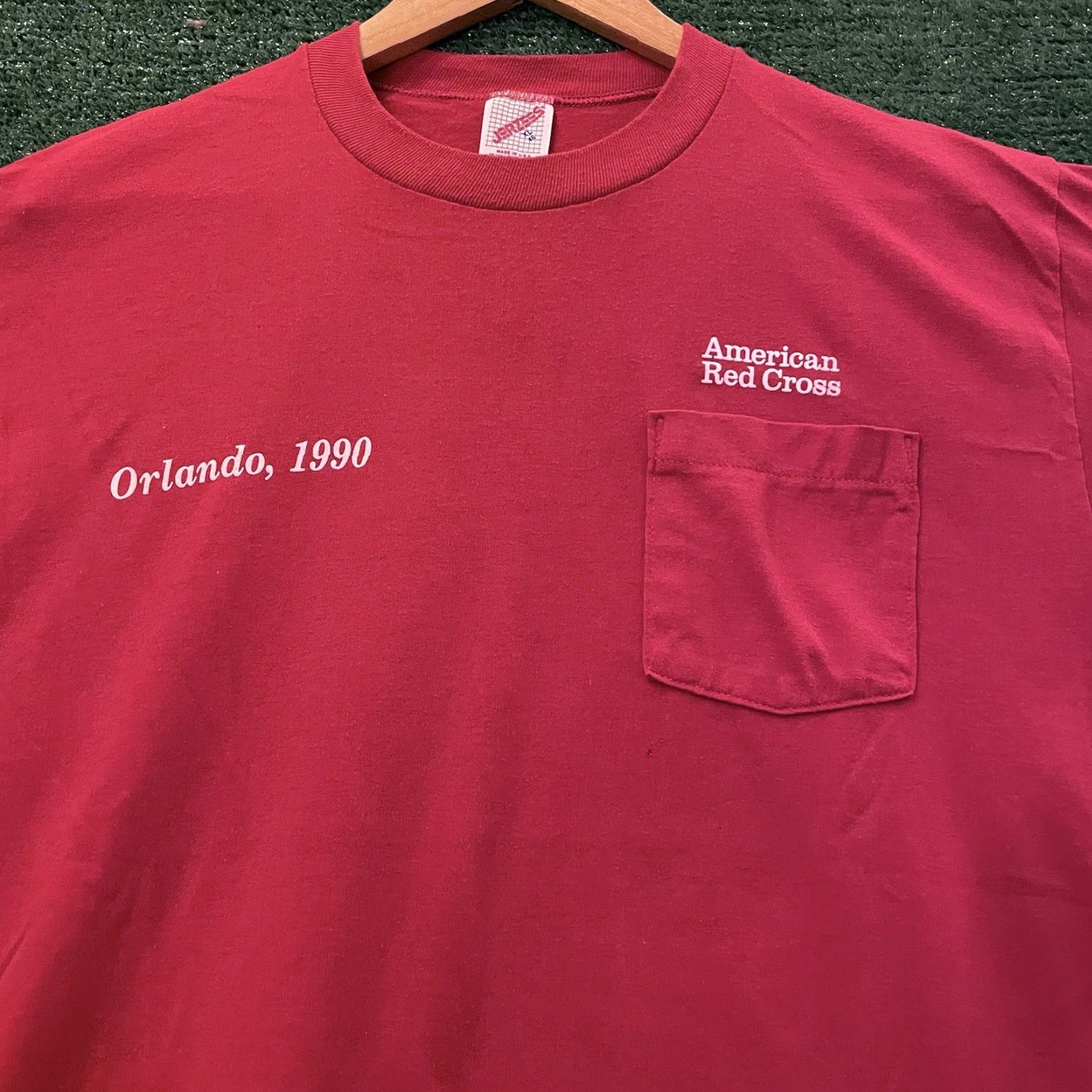 Vintage VINTAGE American Red Cross Shirt Mens M Red White 90s True Vintage Cotton Short Sleeve Crew Neck Logo USA USA 90s Mens M Red White Cross Shirt Size US M / EU 48-50 / 2 - 2 Thumbnail