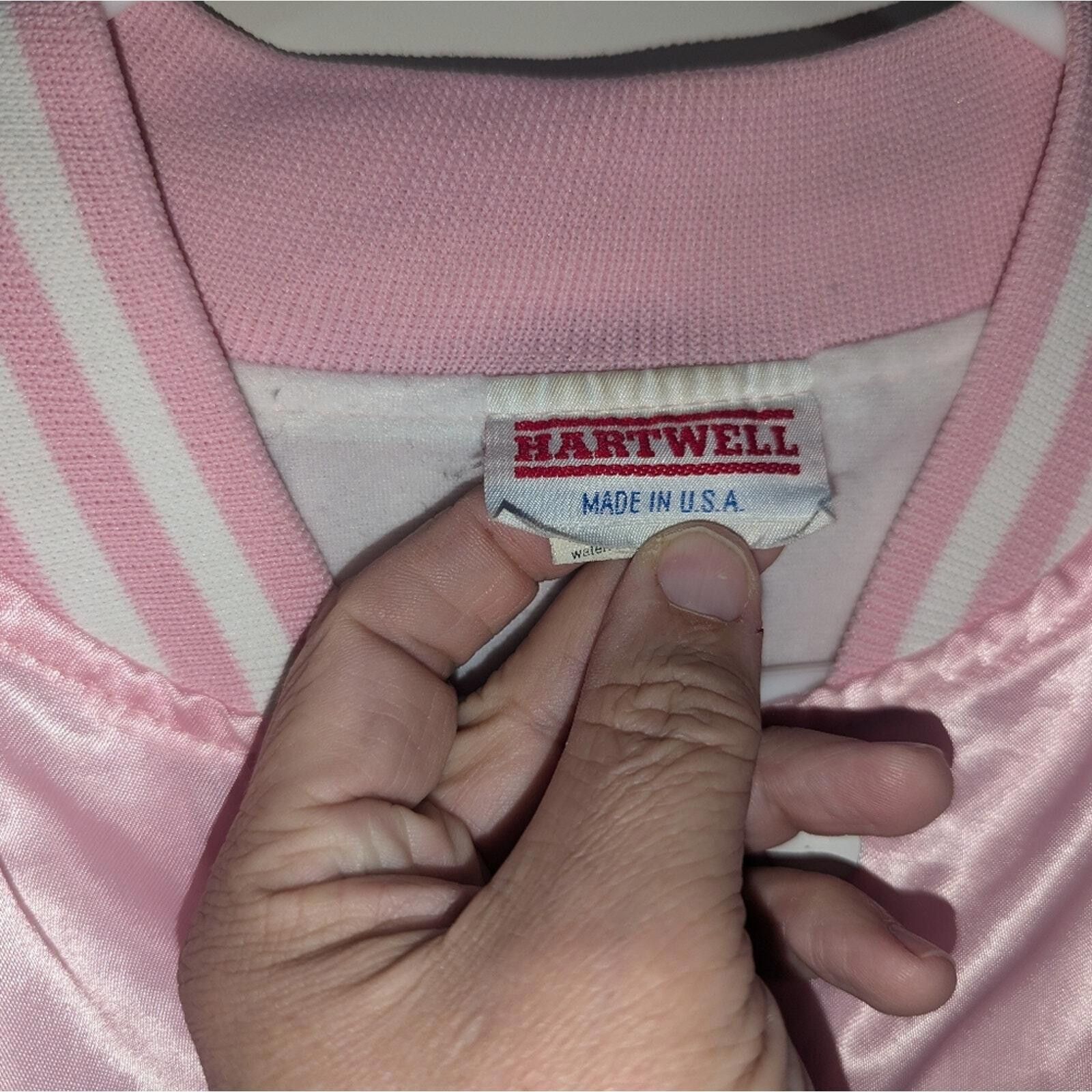 Designer Vintage Hartwell Pink Varsity Womens Jacket Windbreaker M Size M / US 6-8 / IT 42-44 - 6 Thumbnail