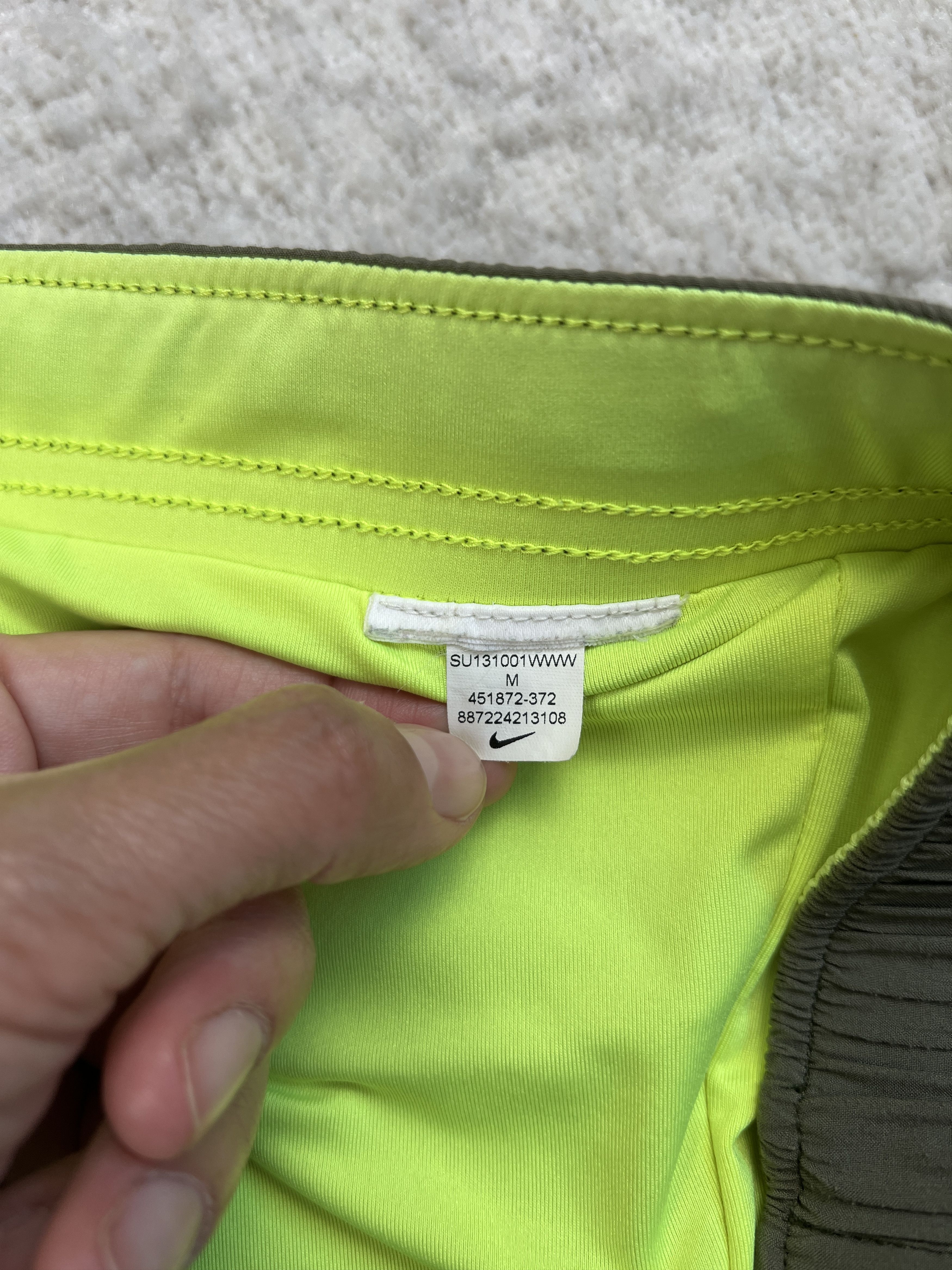 Nike Nike Dri-FIT 2-in-1 Running Training Shorts Sequoia Volt Size US 32 / EU 48 - 16 Thumbnail
