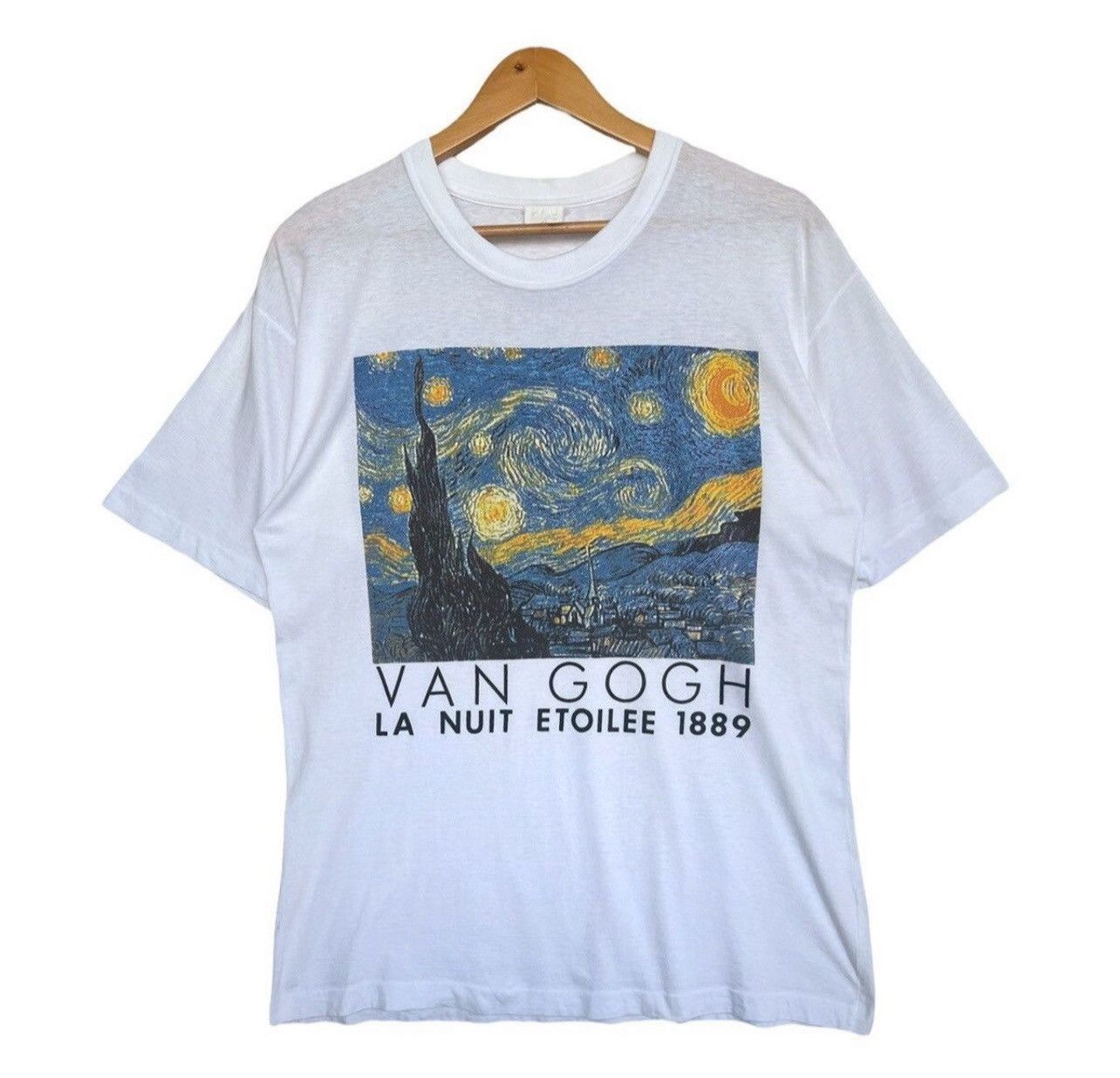Band Tees × Vintage Vintage 80s Vincent Van Gogh La Nuit Etoilee Starry Night Size US M / EU 48-50 / 2 - 1 Thumbnail