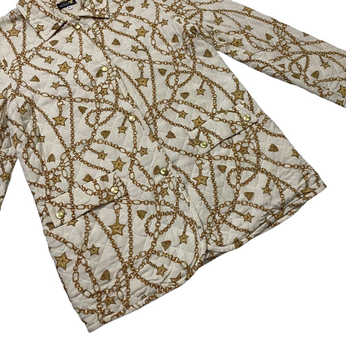 Designer × SikSilk × Vintage Mc David Internatuonal chain logo silk jacket Size S / US 4 / IT 40 - 9 Thumbnail