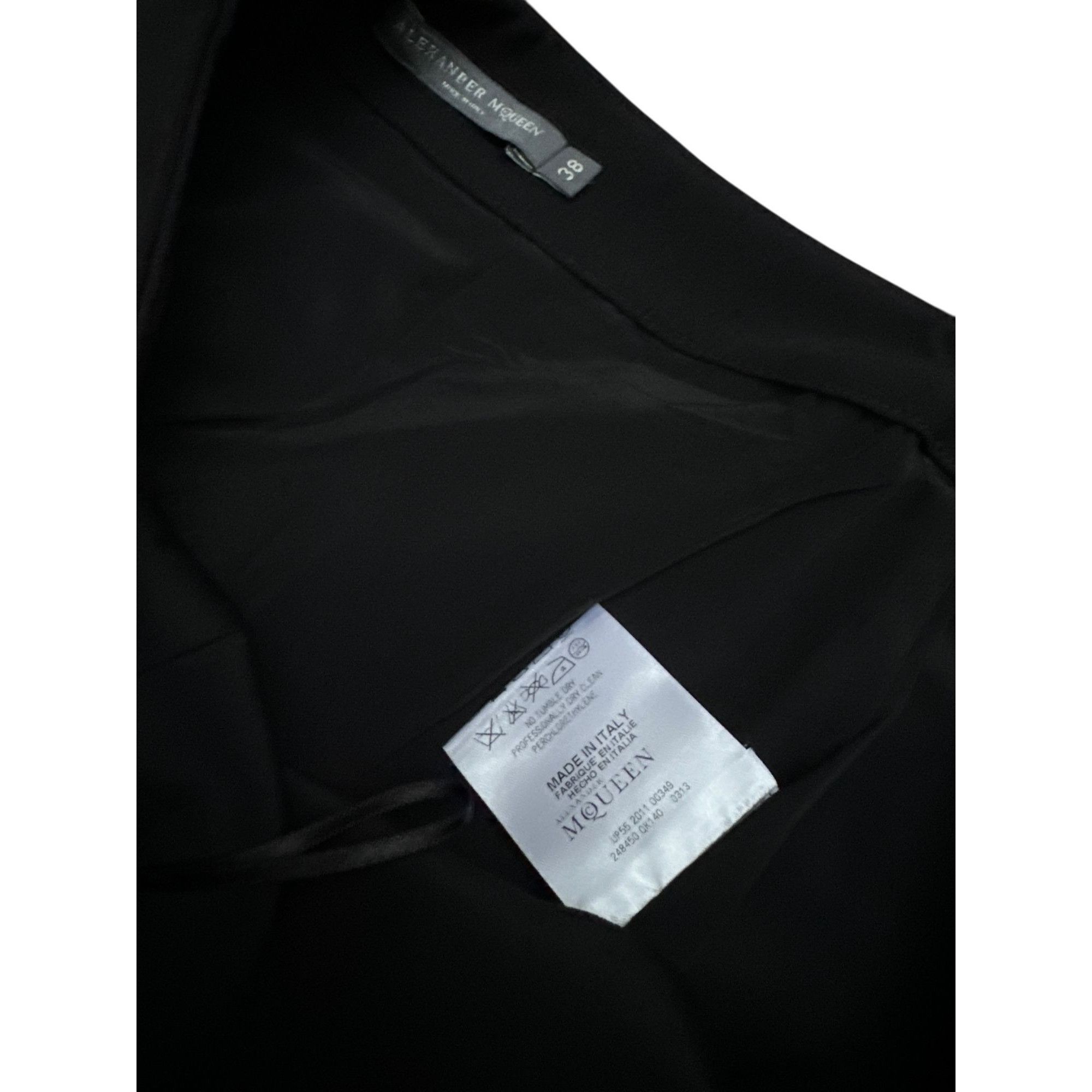 Alexander McQueen 2011 Black Acetate Viscose Skirt Size 27" / US 4 / IT 40 - 4 Thumbnail