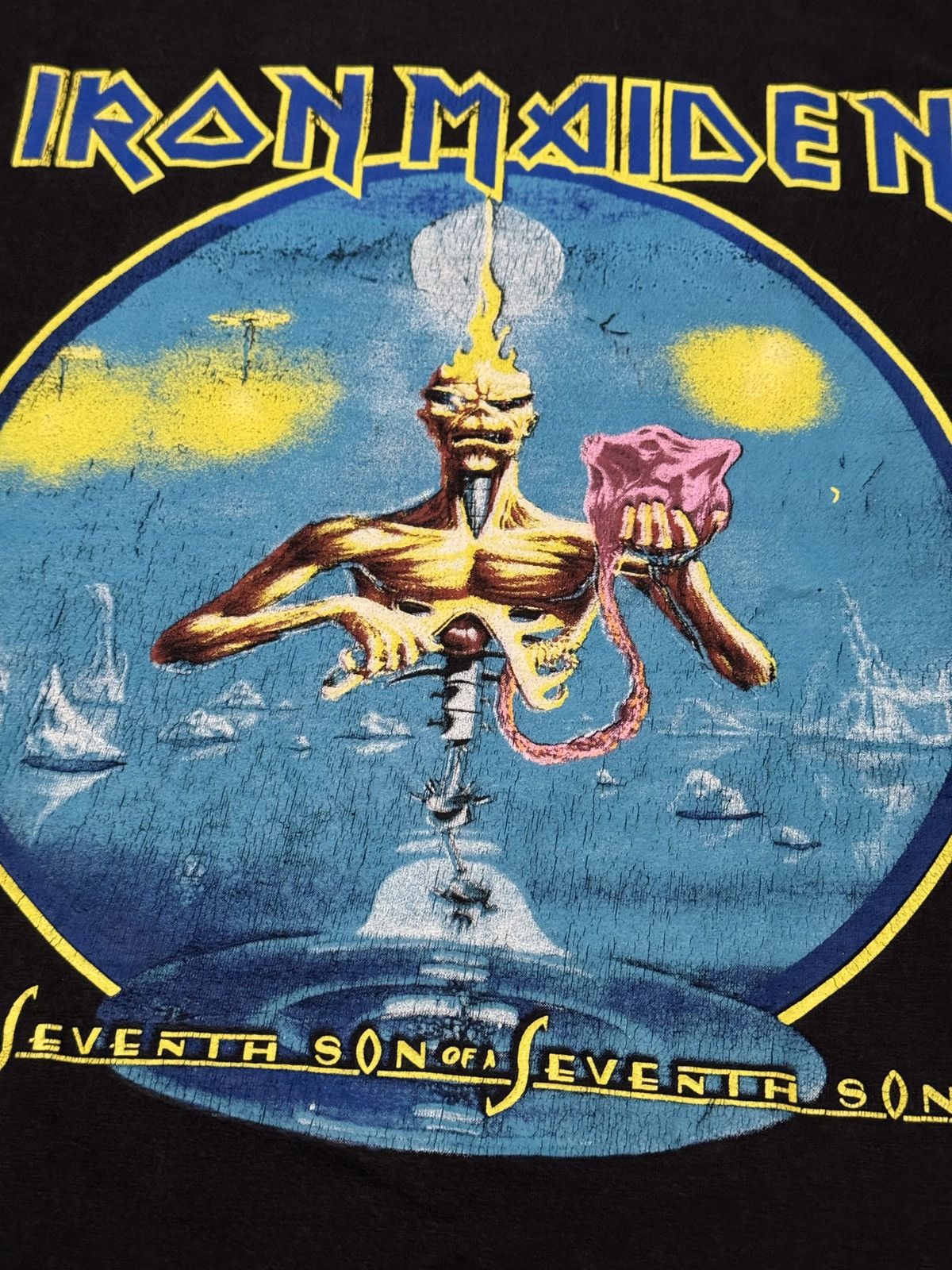 Band Tees × Vintage Vtg Y2K Iron Maiden Seventh Son Of A Seventh Son T Shirt Size US L / EU 52-54 / 3 - 9 Thumbnail