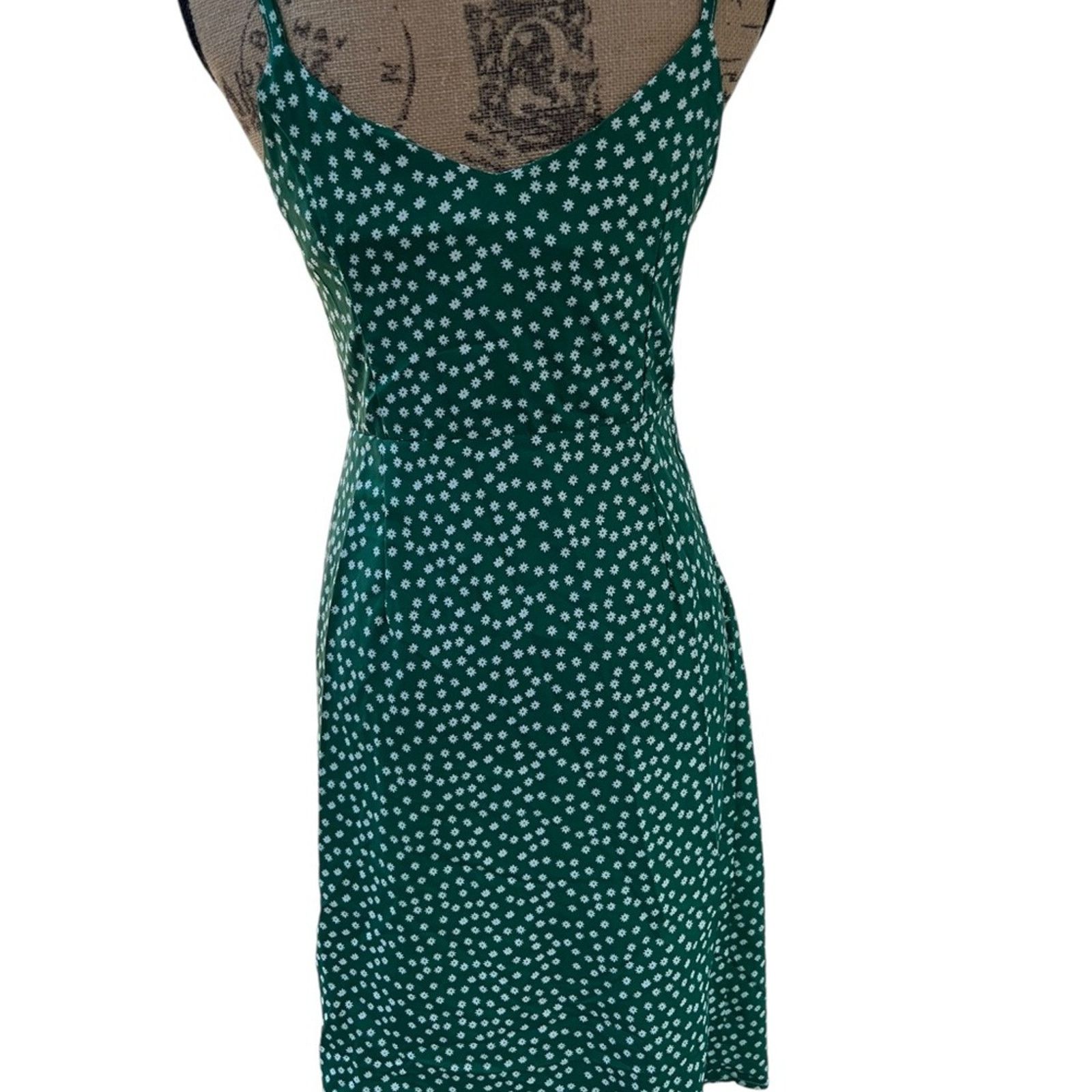 Other Green Polka Dot Dress Size S / US 4 / IT 40 - 2 Thumbnail