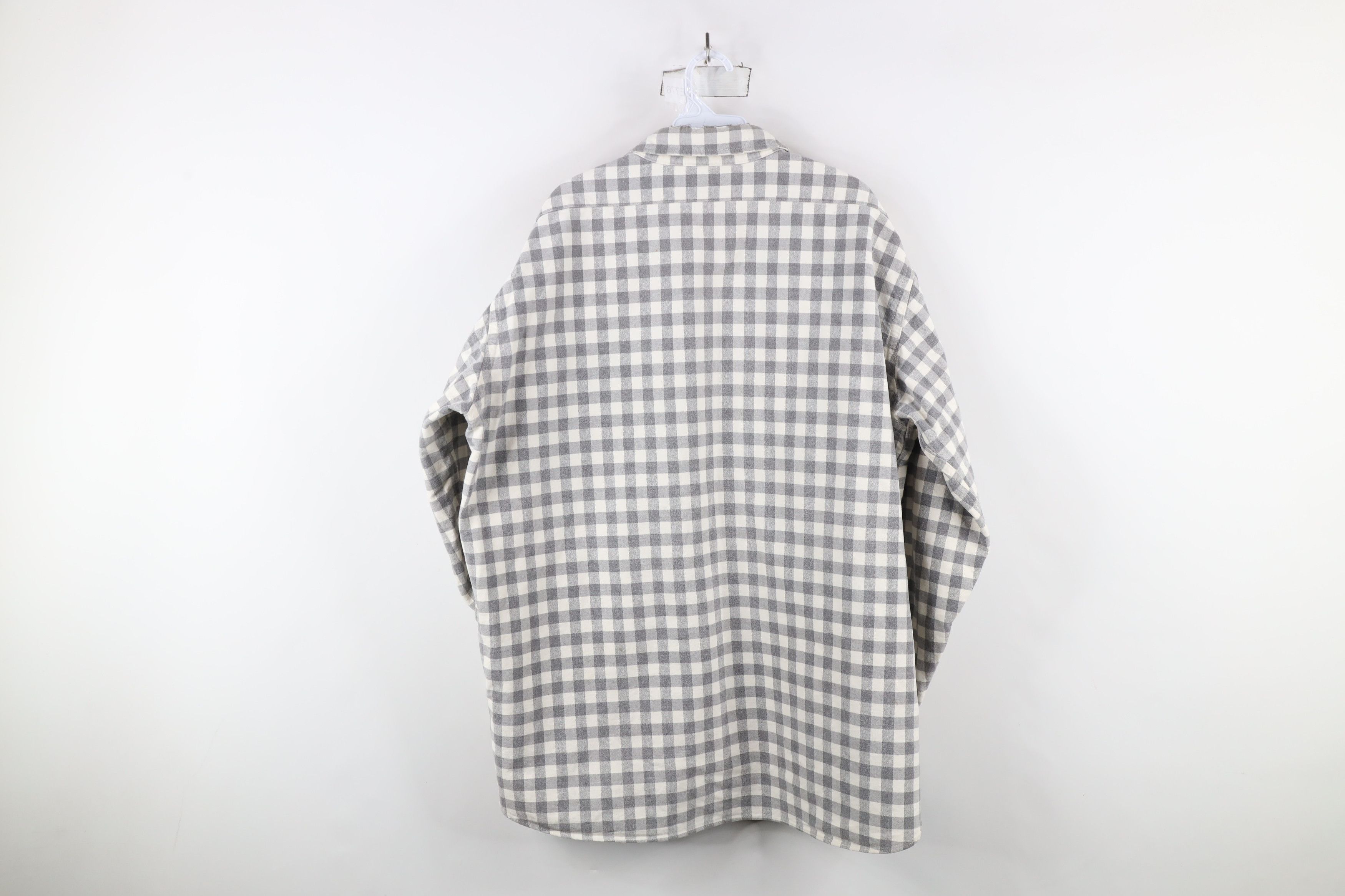 L.L. Bean × Vintage Vintage 90s LL Bean Chamois Cloth Button Shirt Plaid USA Size US L / EU 52-54 / 3 - 12 Thumbnail