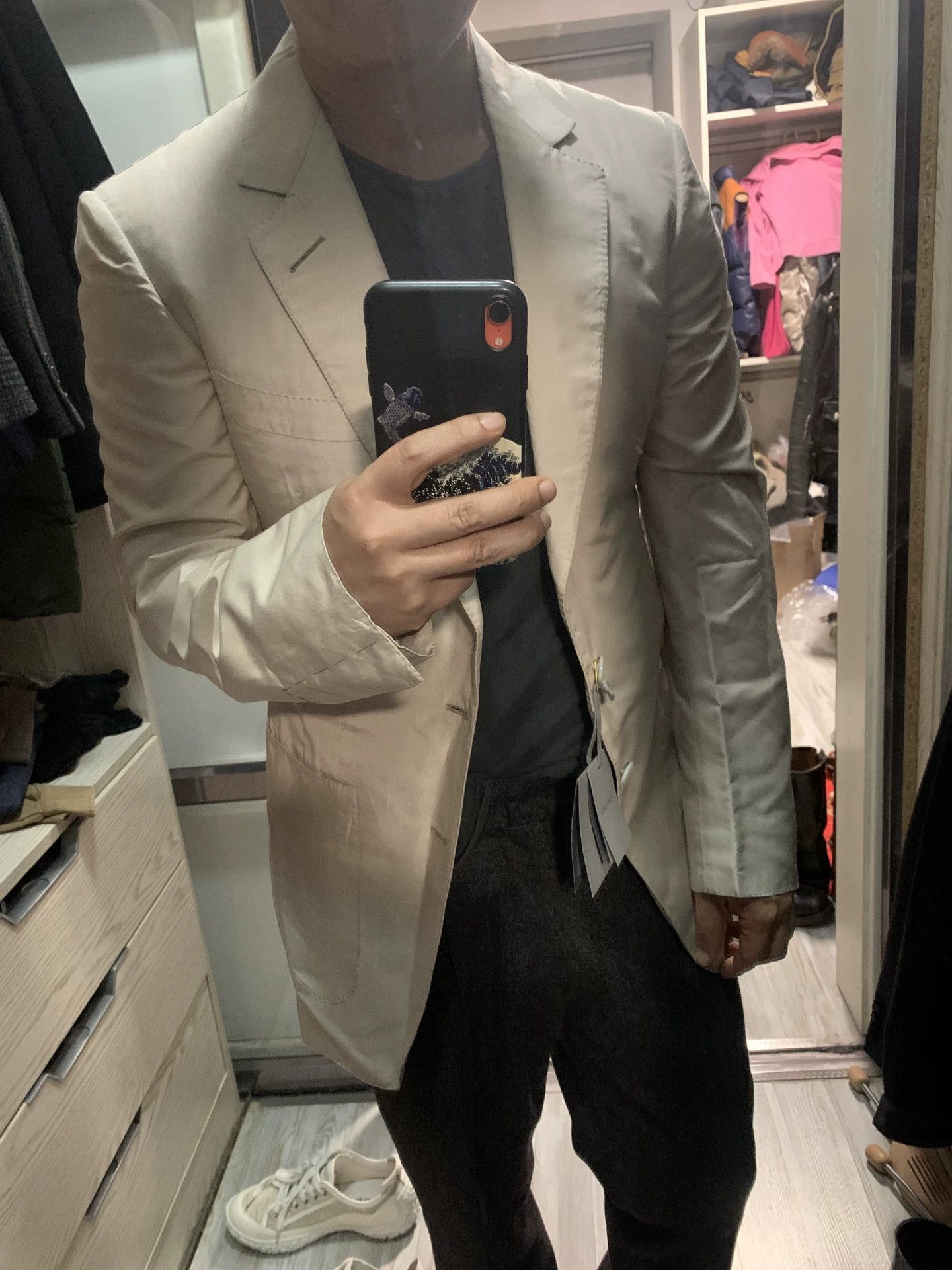 Tom Ford TOM FORD New Silk Blazer 46 EU Cream Adjustable Size 46R - 8 Thumbnail