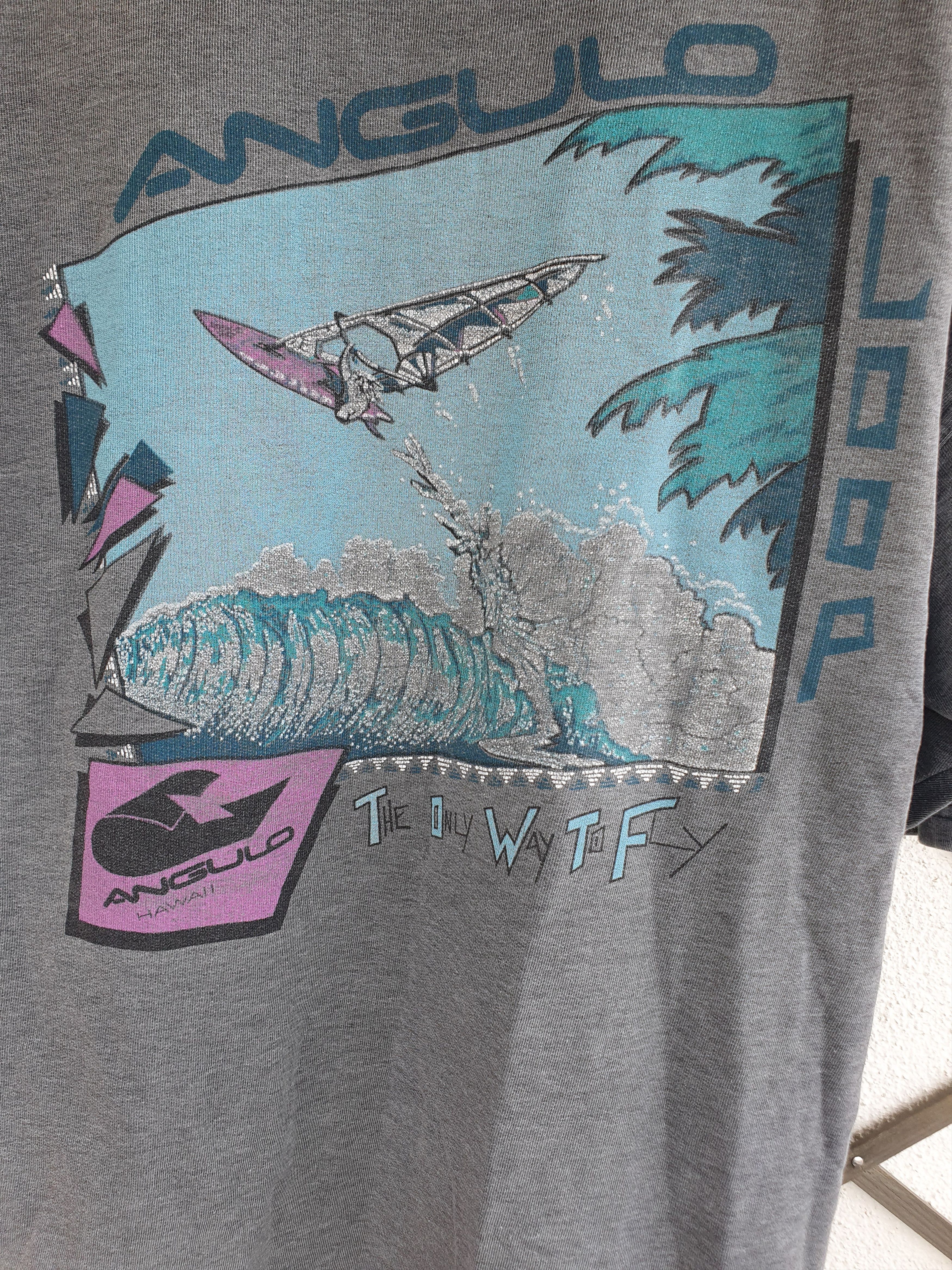 Vintage Angulo Hawaii Vintage Surf t-shirt The Only Way To Fly sz XL Size US XXL / EU 58 / 5 - 3 Thumbnail