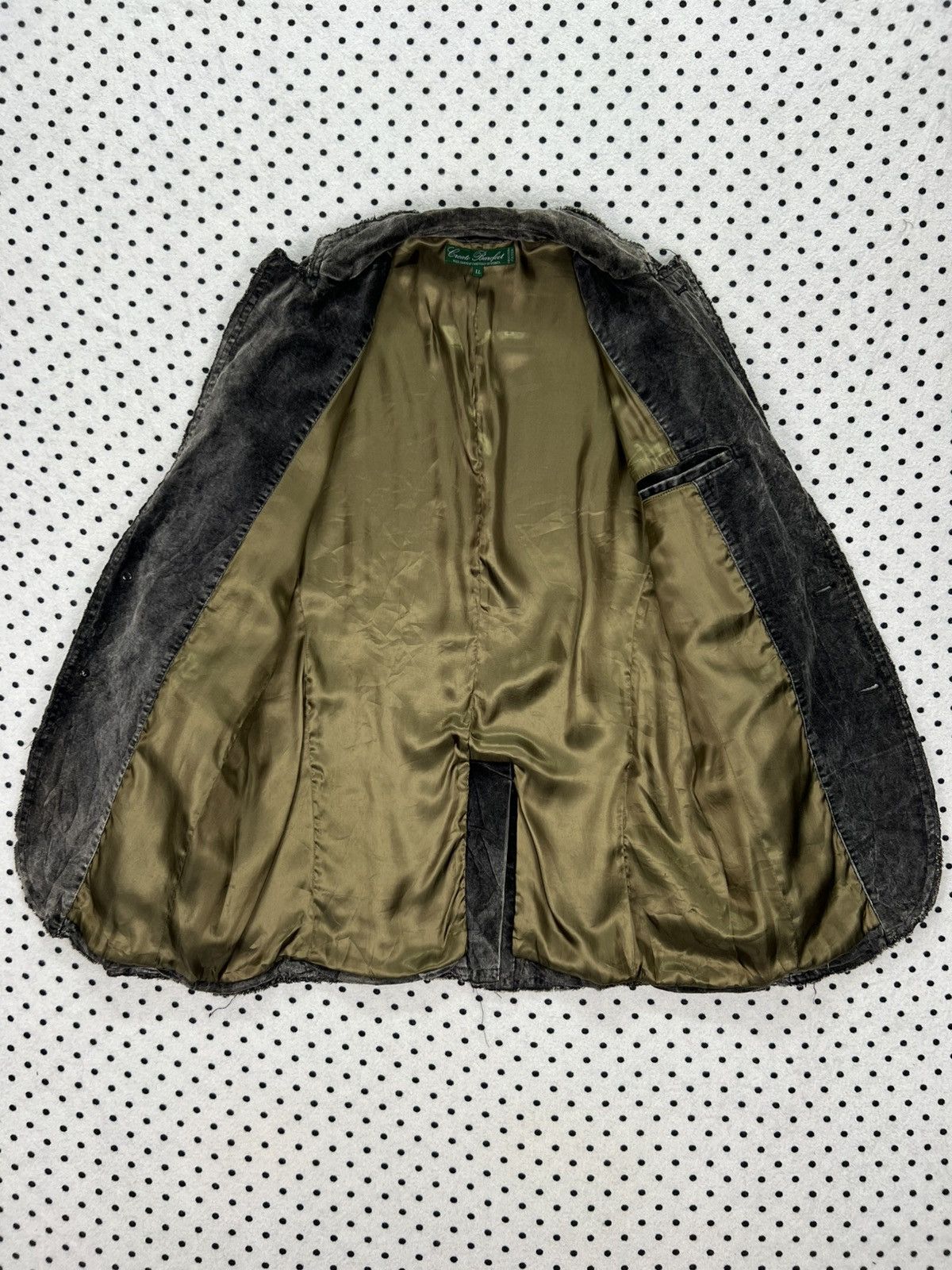 Japanese Brand Create Barefoot Raw Edge Velvet Jacket Size US M / EU 48-50 / 2 - 7 Thumbnail