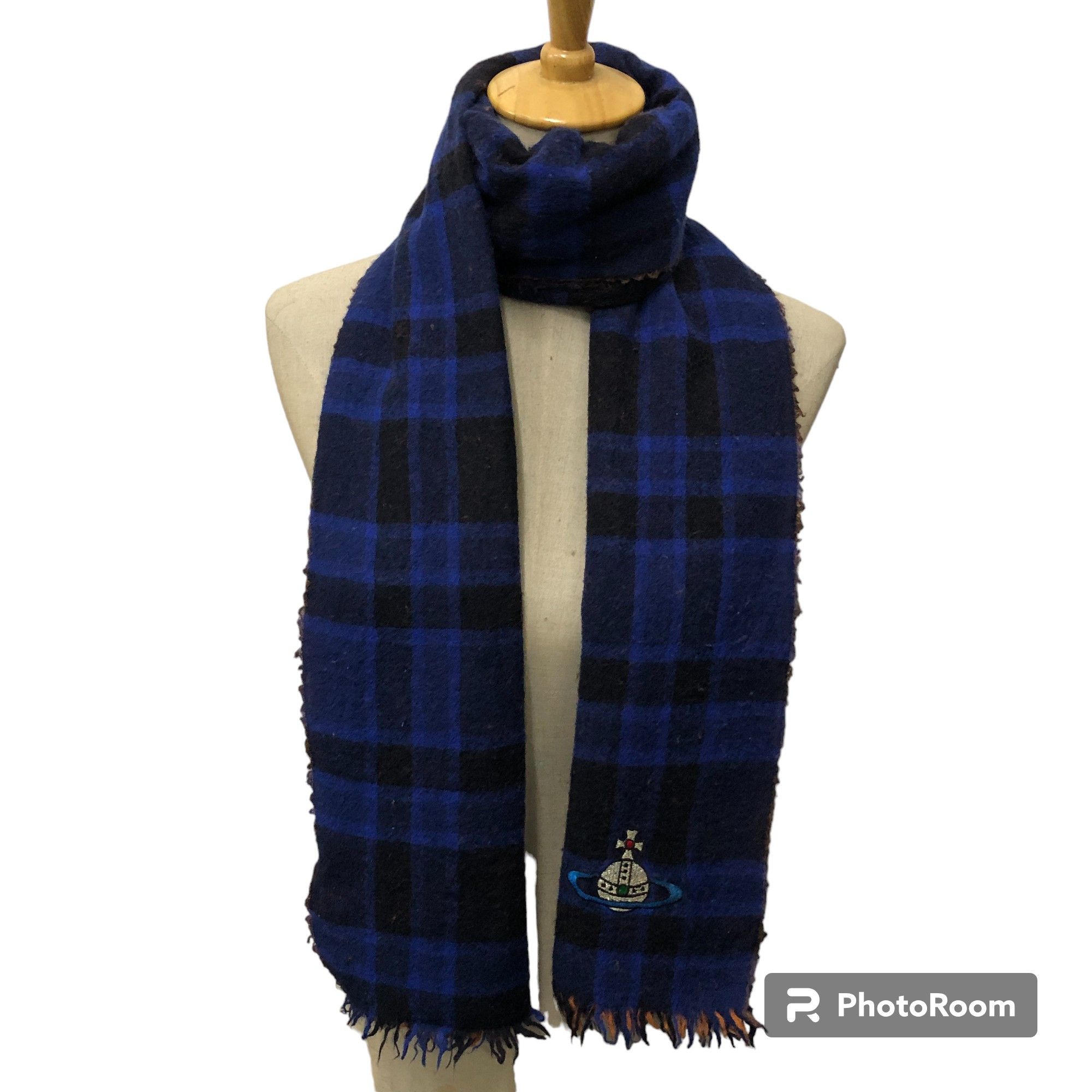 Vivienne Westwood Vivienne Westwood Tartan Big Size Wool Scarf Muffler V2697 Size ONE SIZE - 1 Thumbnail
