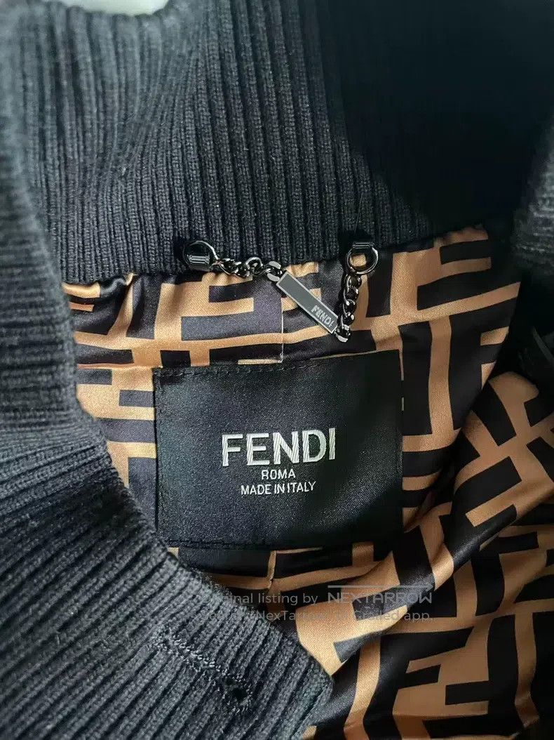Fendi Fendi Classic FF Full Print Mink Fur Patchwork Jacket with Size S / US 4 / IT 40 - 2 Thumbnail