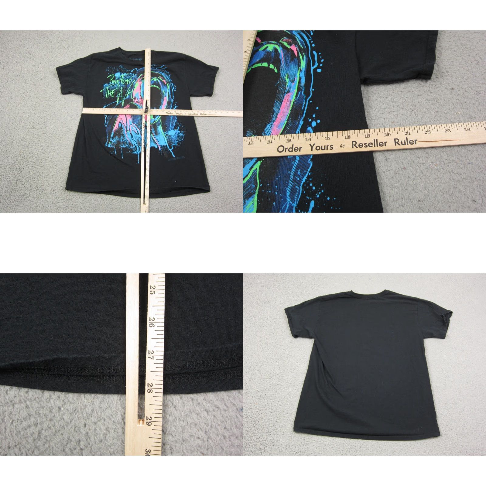 Liquid Blue Pink Floyd Shirt Mens Large L Black The Wall Liquid Blue Screaming Face Shirt Size US L / EU 52-54 / 3 - 8 Thumbnail