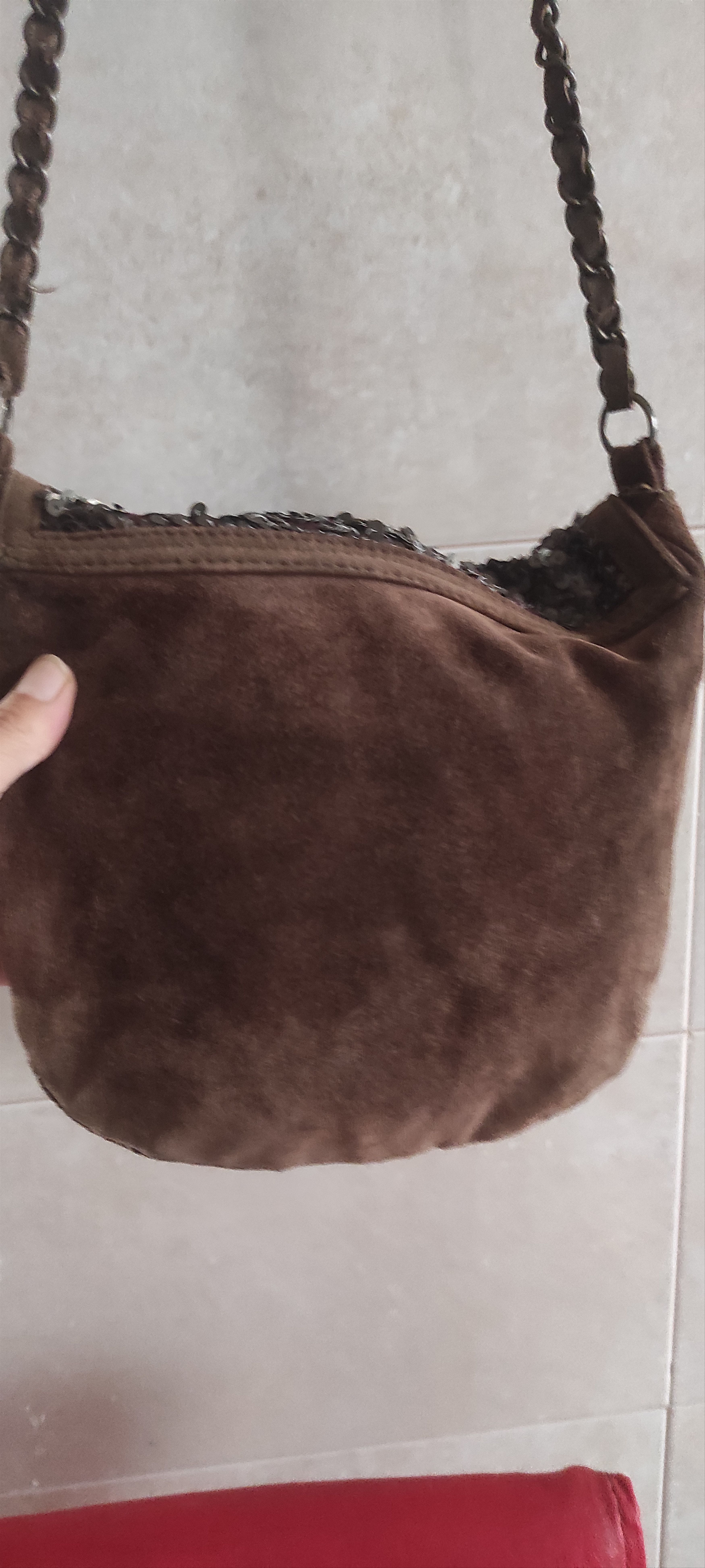 Massimo Dutti Massimo Dutti Sequins Suede Leather Shoulder Bag Size ONE SIZE - 17 Thumbnail