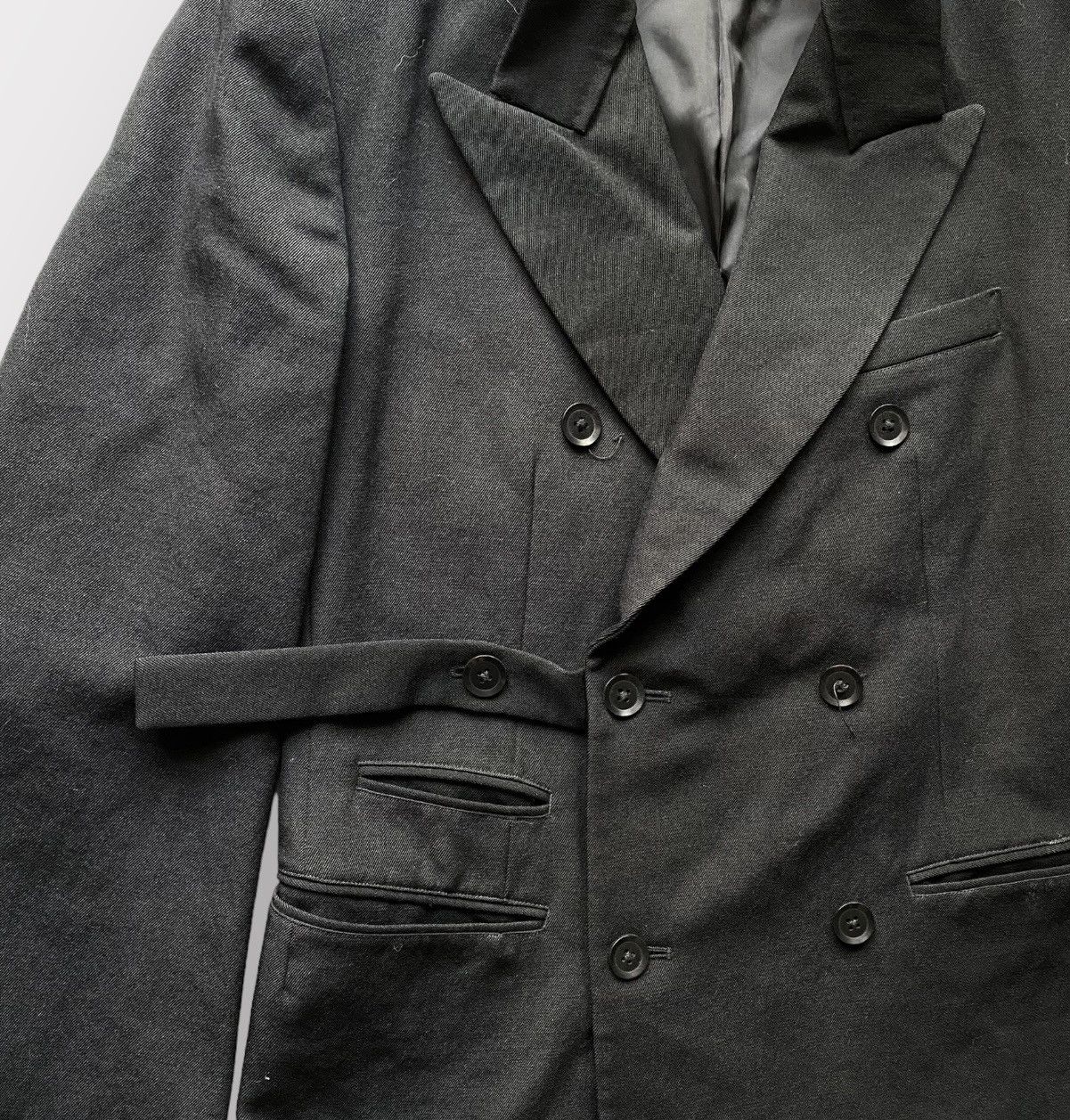 Yohji Yamamoto Runway Fall13 Wool Gabardine Blazer Size US M / EU 48-50 / 2 - 4 Thumbnail