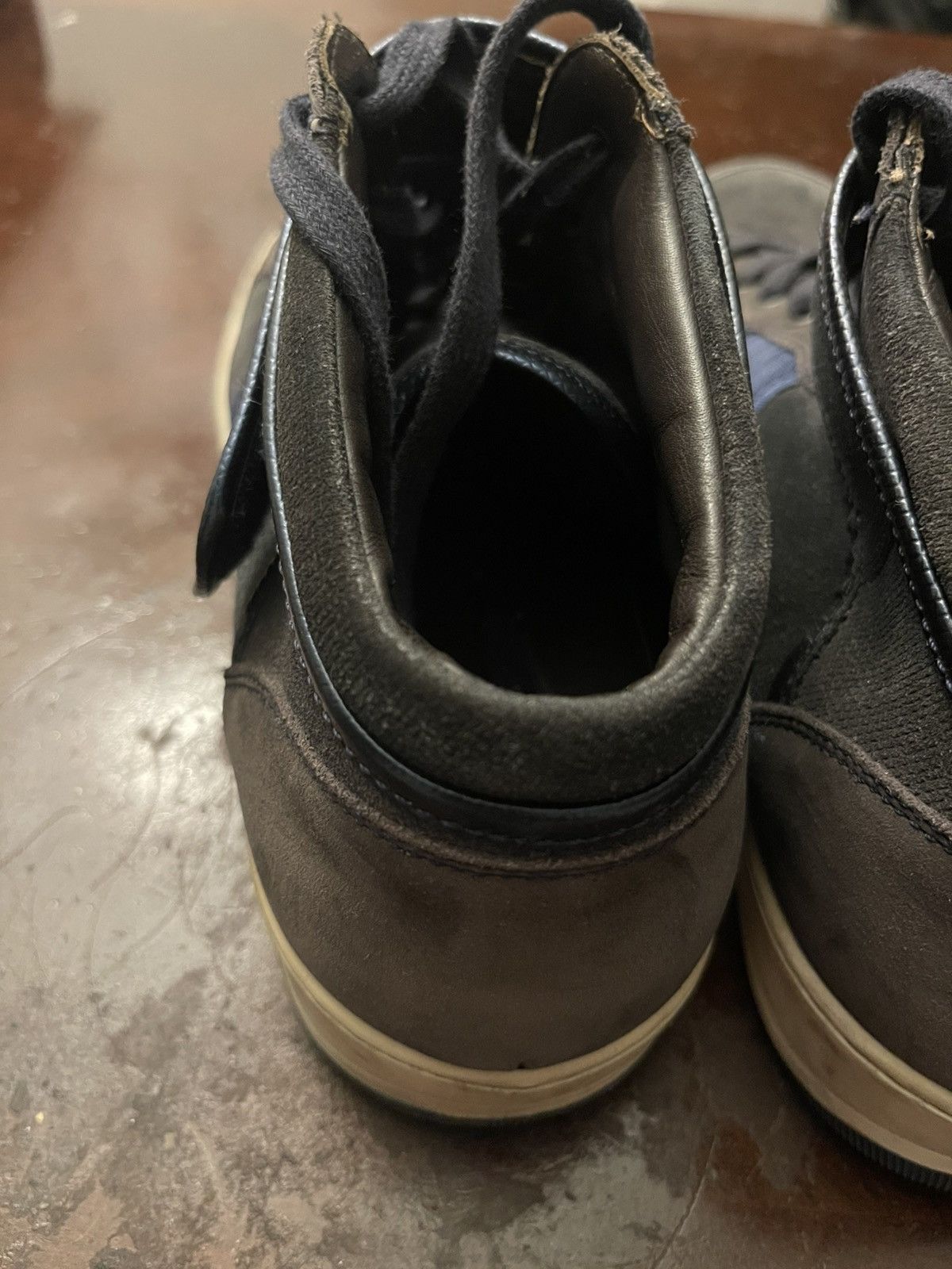 Lanvin Lanvin Mens Size 8 High Top Strap Sneakers Black Suede Size US 8 / EU 41 - 8 Thumbnail