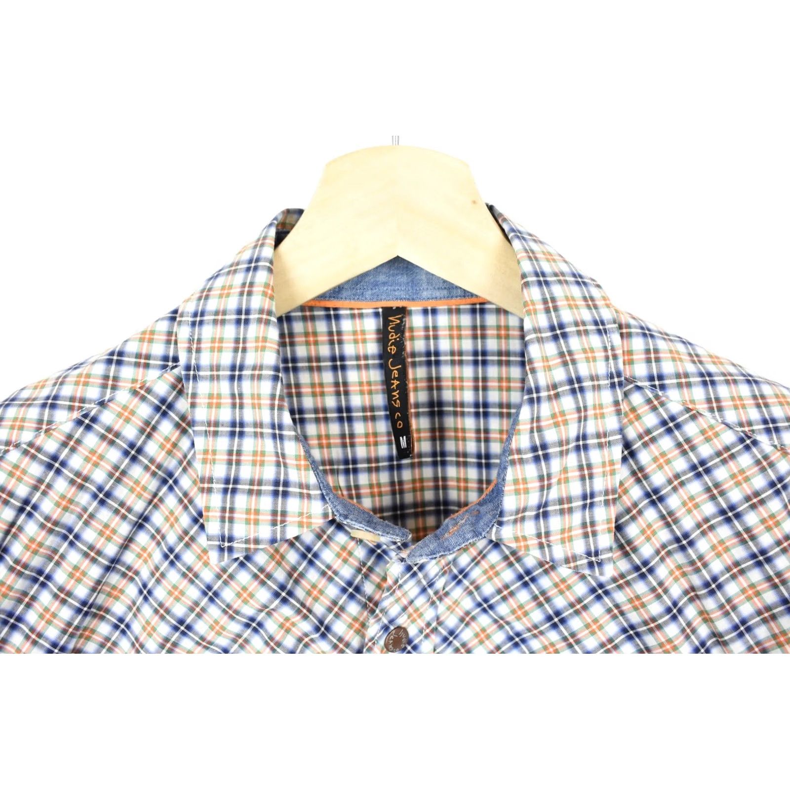 Vintage NUDIE Shirt Men M Short Sleeve Pattern Check Pockets Size US M / EU 48-50 / 2 - 4 Thumbnail