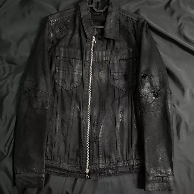 Amiri Amiri 15AW Destroyed Denim Trucker Jacket Size US M / EU 48-50 / 2 - 1 Thumbnail