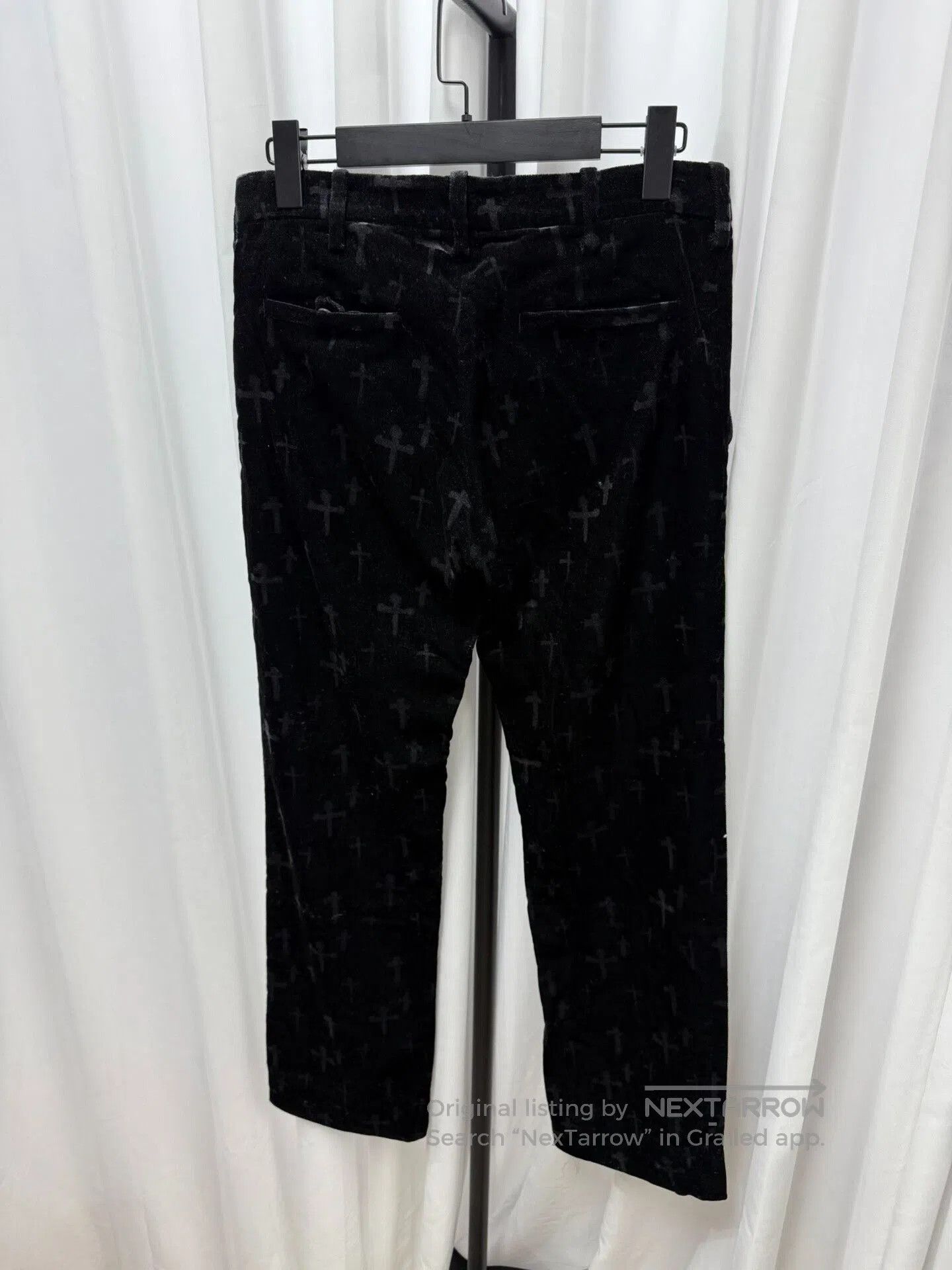 Comme des Garcons Homme Plus undercover velvet long pants with cross design. Size 23" - 6 Thumbnail