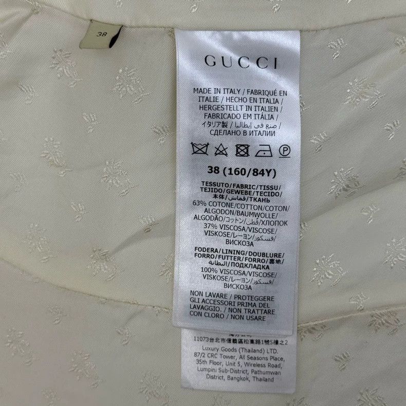 Gucci Gucci Size 38 Milk-white plaid coat 2502-Nextarrow Size US XXS / EU 40 - 6 Thumbnail