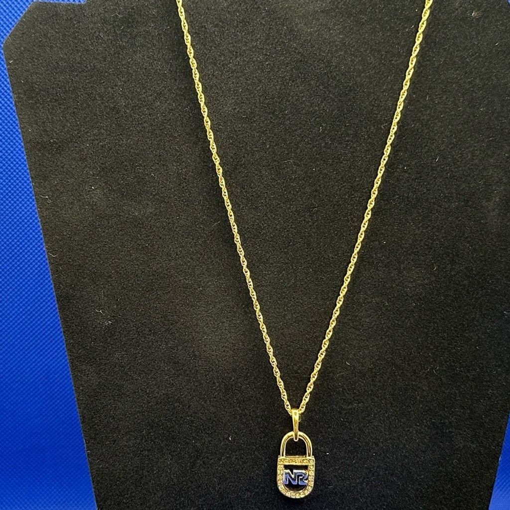 Nina Ricci Nina Ricci gold and crystal padlock necklace Size ONE SIZE - 2 Thumbnail