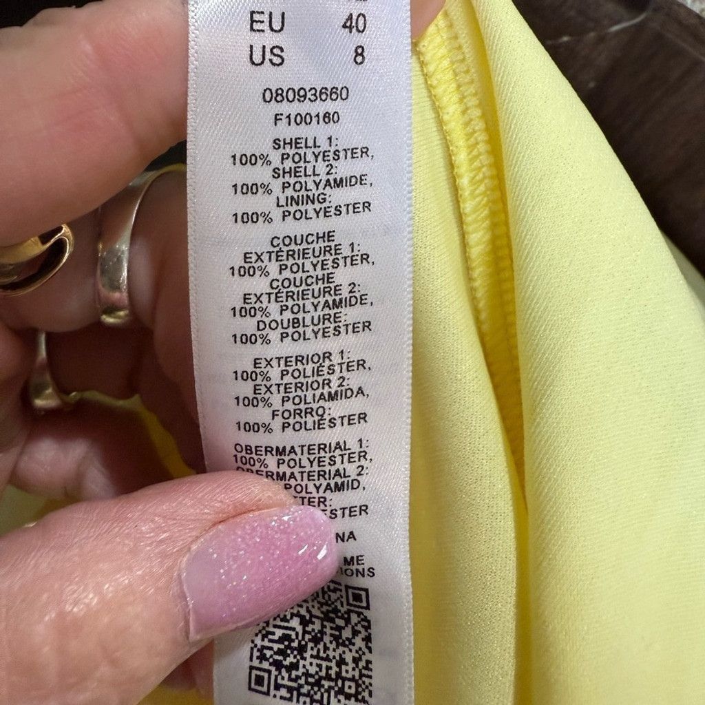Asos ASOS Yellow Sweetheart Neck Sundress Midi Size M / US 6-8 / IT 42-44 - 8 Thumbnail