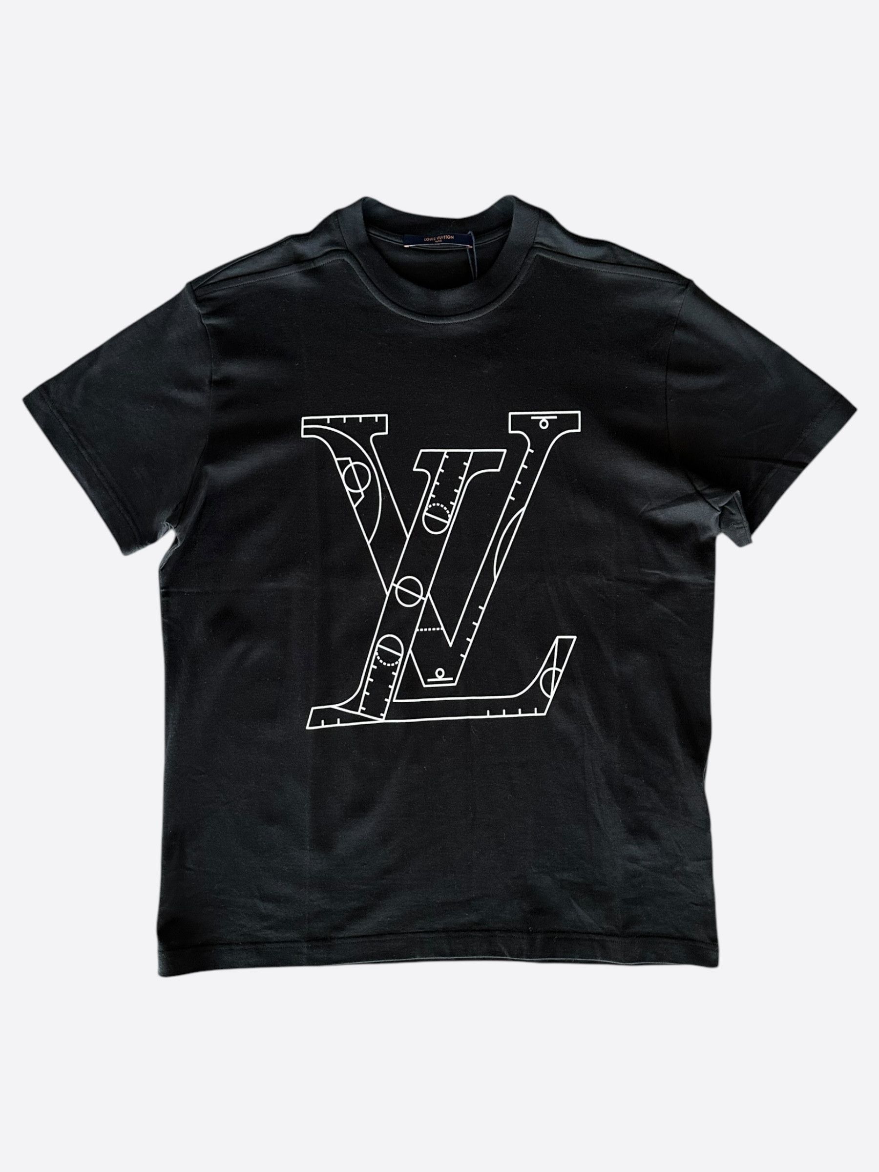 Louis Vuitton NBA Black White Logo T-Shirt