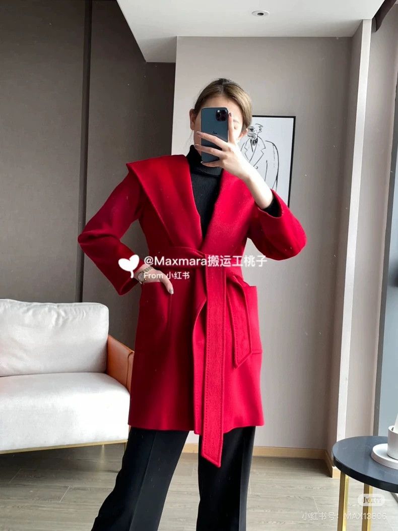 Max Mara Max Mara Red bathrobe coat Size L / US 10 / IT 46 - 6 Thumbnail