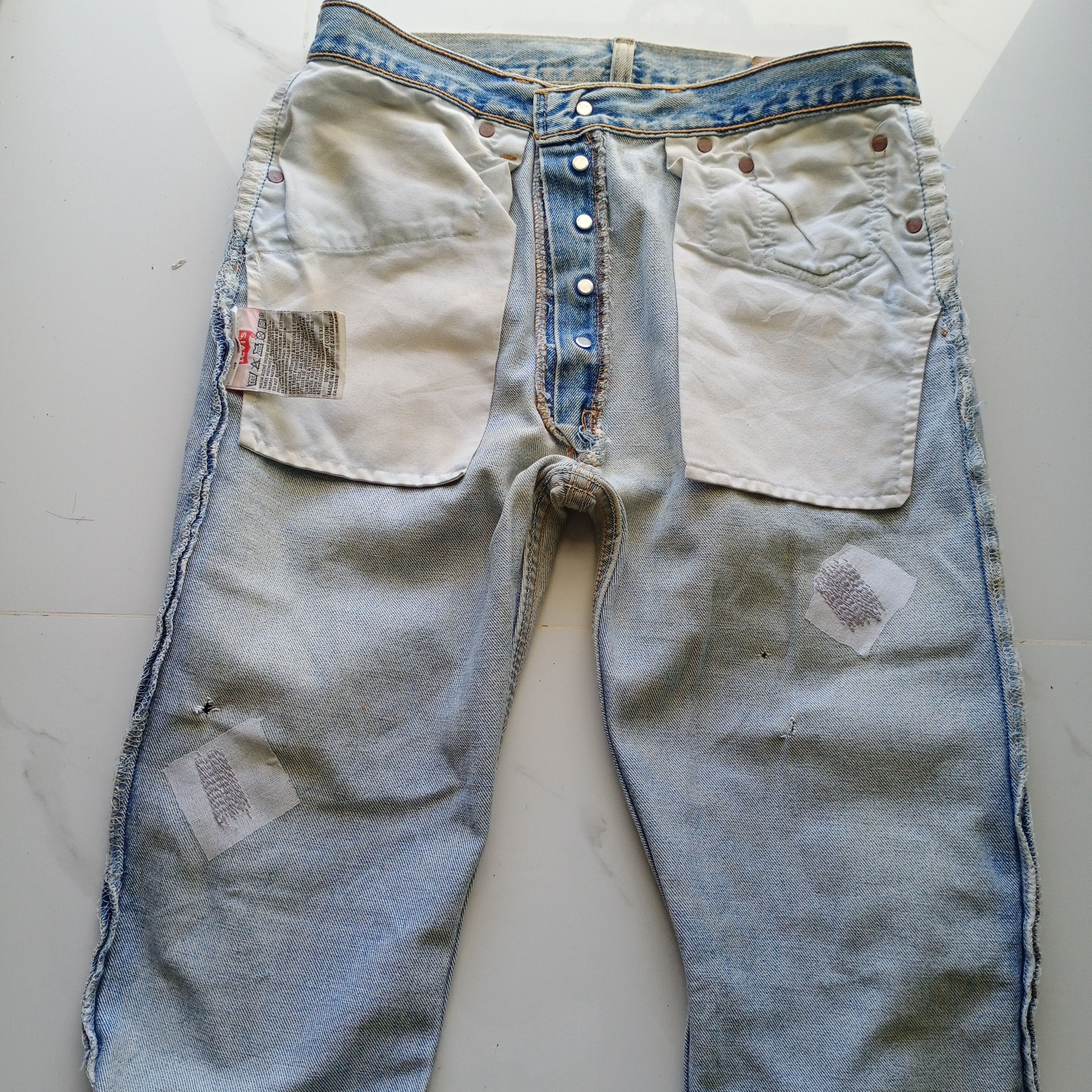 Levi's Vintage Levis 501 Canada Distressed Denim Jeans USA big E Size US 32 / EU 48 - 19 Thumbnail