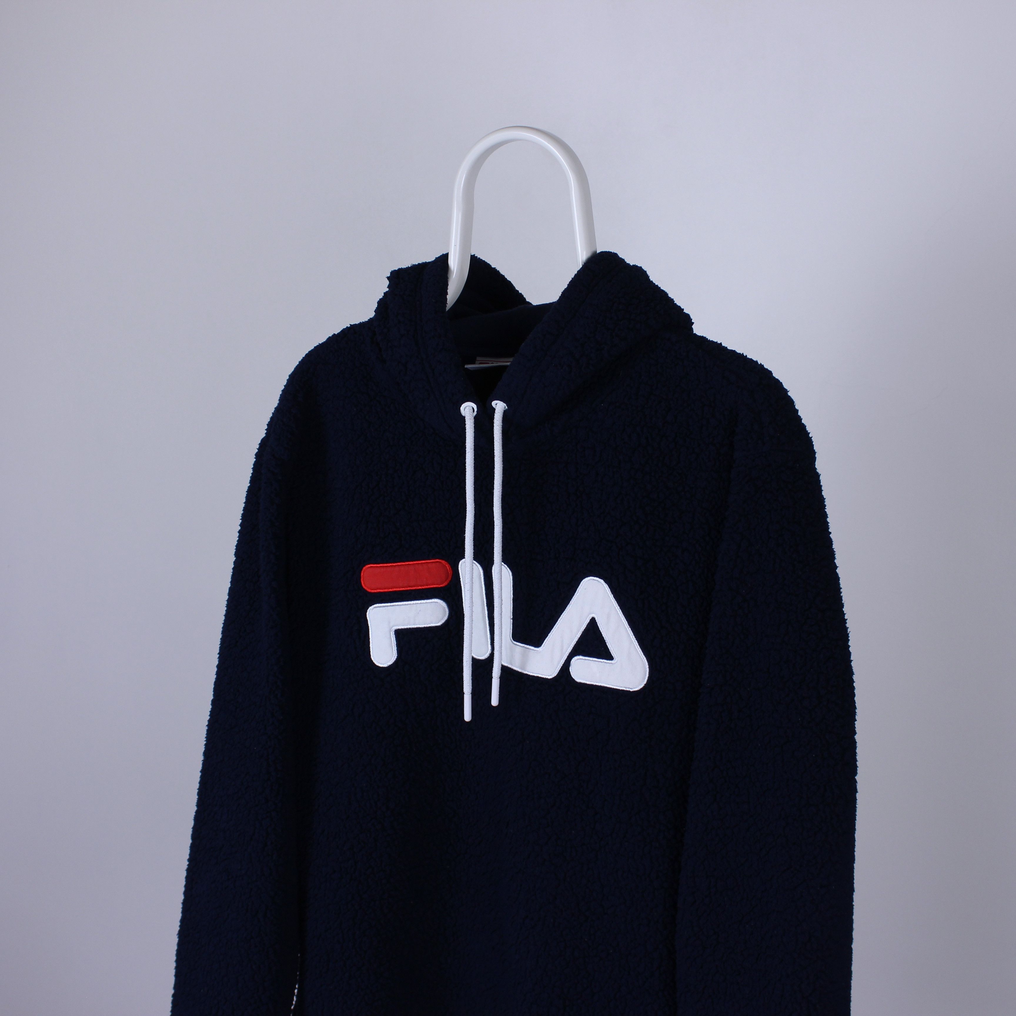 Fila Fila fleece hoodie big logo centr jacket M L navy blue Size US XL / EU 56 / 4 - 1 Thumbnail