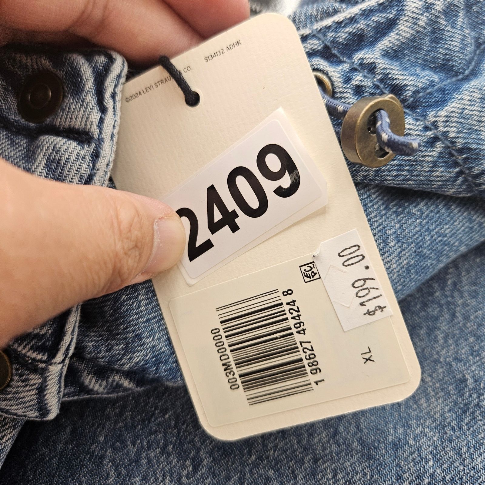 Levi's LEVI'S WOMEN'S XL WESTERN BUBBLE SHORTIE PUFFER JACKET NWT Size XL / US 12-14 / IT 48-50 - 4 Thumbnail