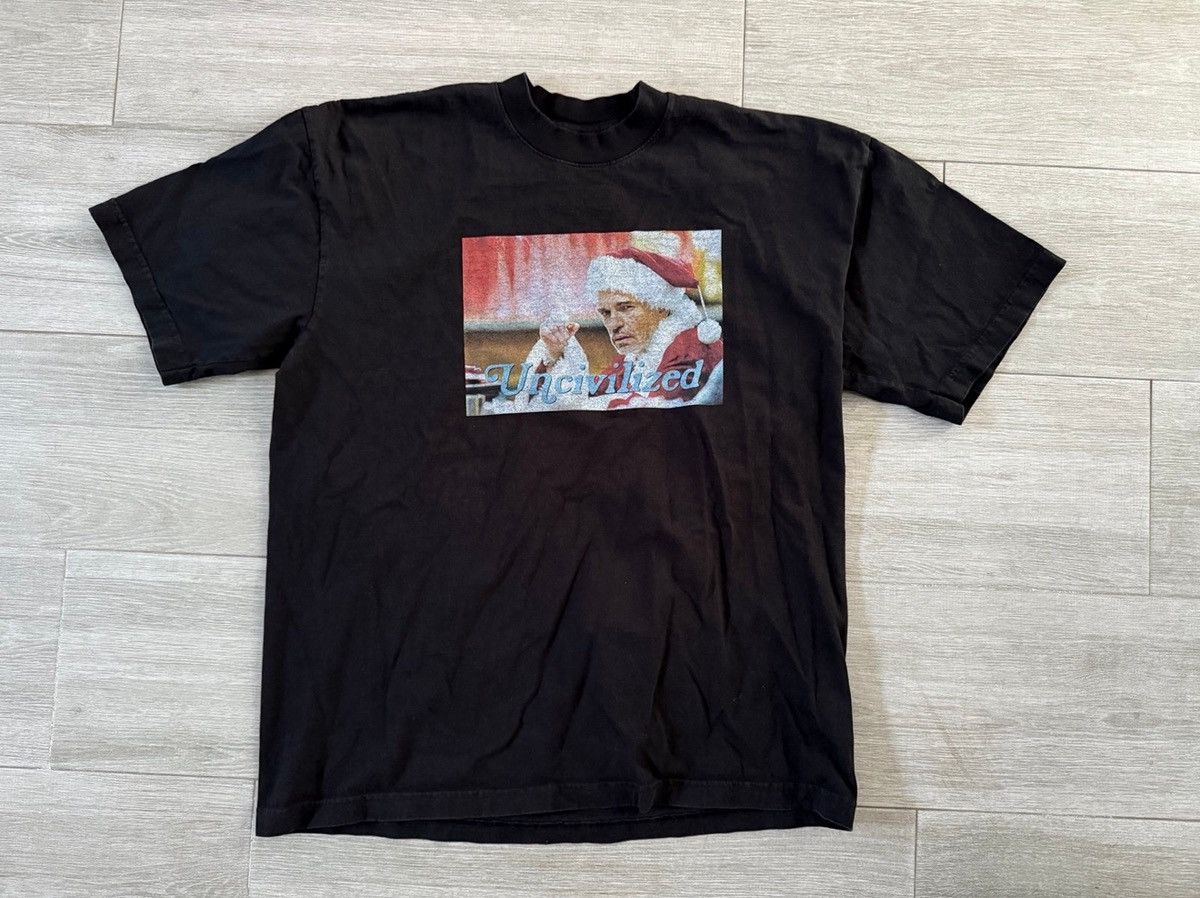 Other Men's Uncivilized Christmas Bad Santa Black Tee Size L Large Size US L / EU 52-54 / 3 - 1 Thumbnail